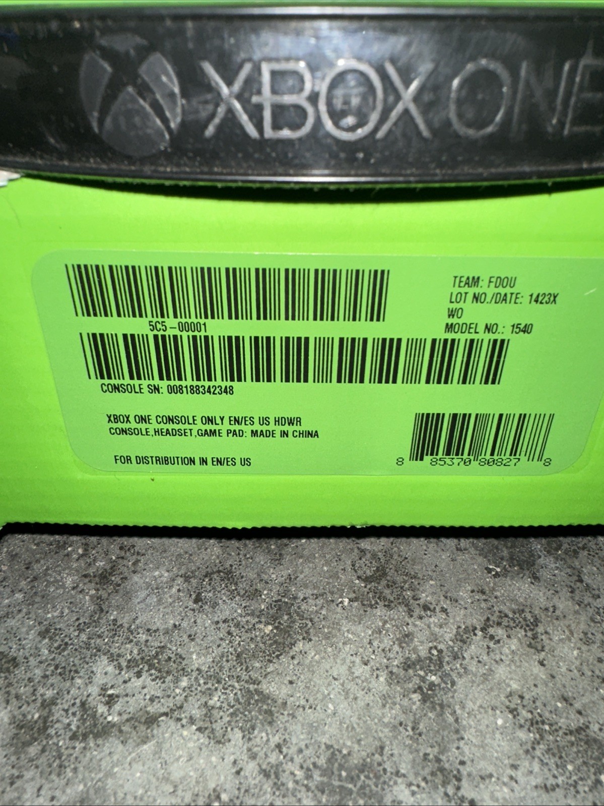 Microsoft Xbox One Black Console 500GB In Box With Controller And Power Cord