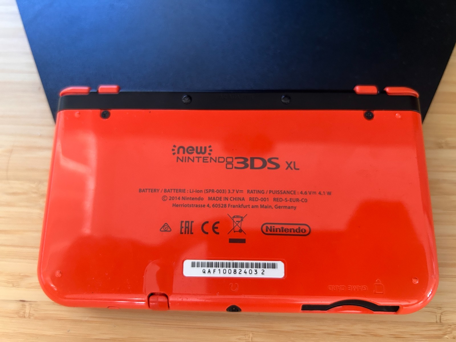 New Nintendo 3DS XL Console Orange Black, Working w Charger & Hard Shell
