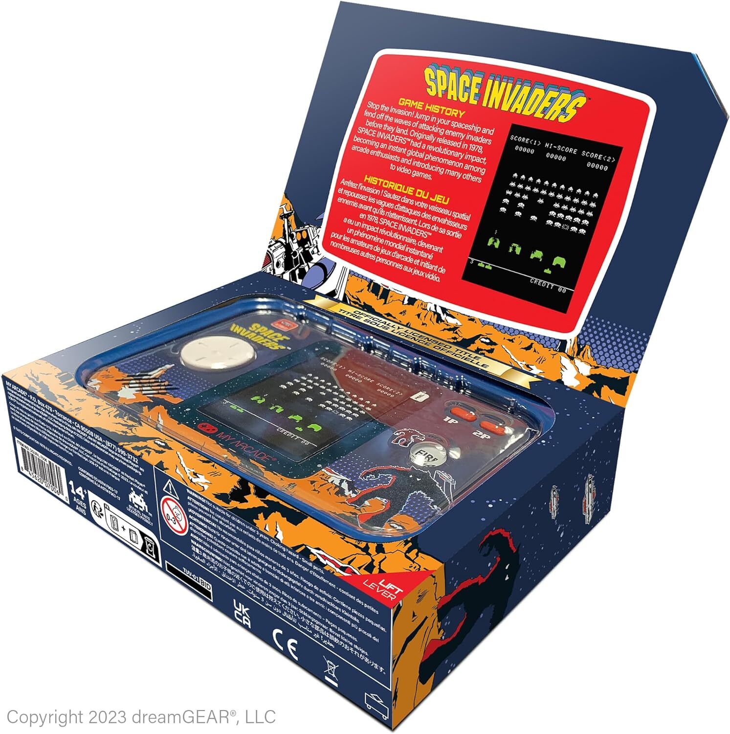 My Arcade Space Invaders Pocket Player Pro: Portable Video Game System, 2.75″