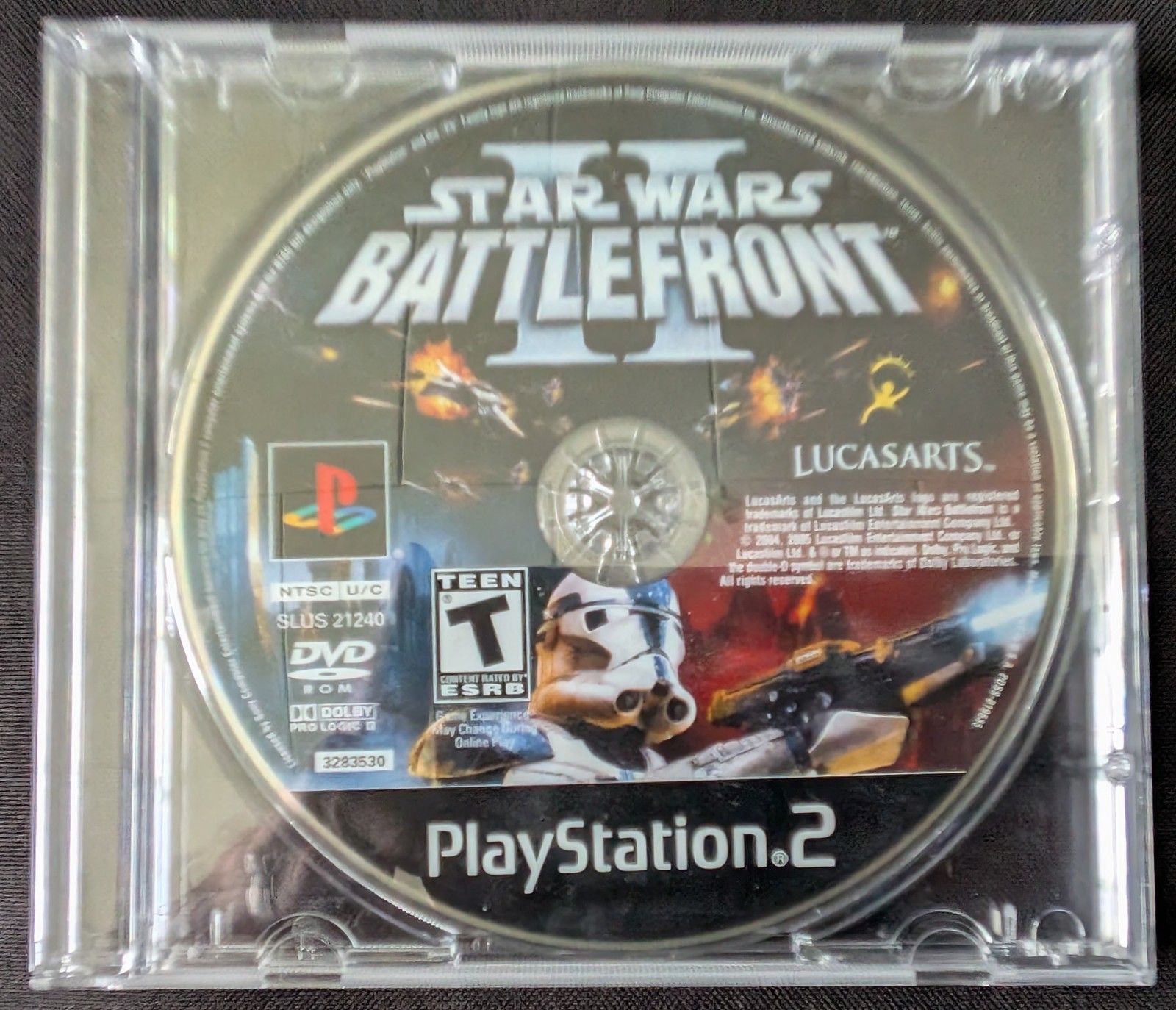 Sony PS2 Slim SCPH-75001 Console Controller Power/AV Cables Bundle Battlefront 2