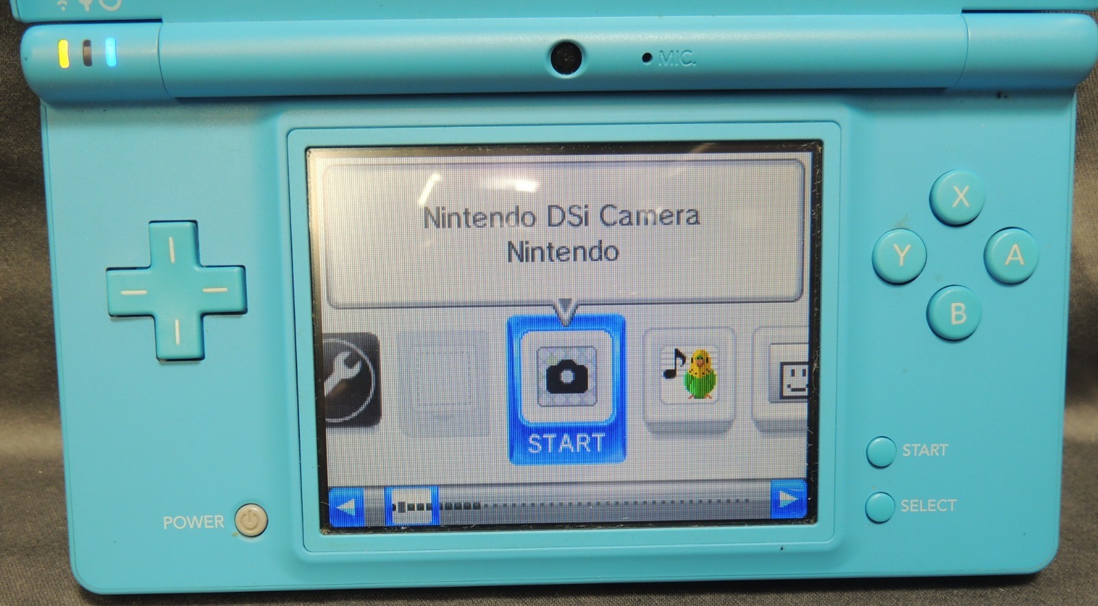 Nintendo DS Launch Edition Turquoise Blue plus Travel Case and extras Package