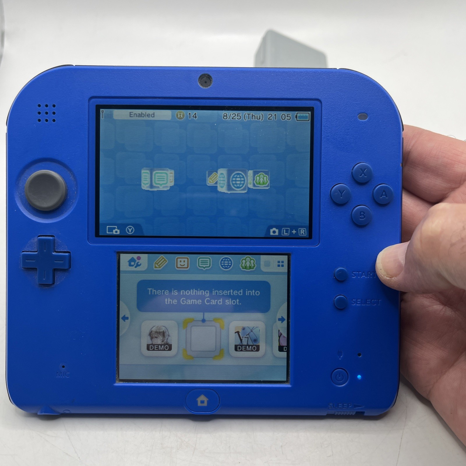 Nintendo 2DS Mario Kart 7 Limited Edition Blue Console Tested W/ Charger Tested