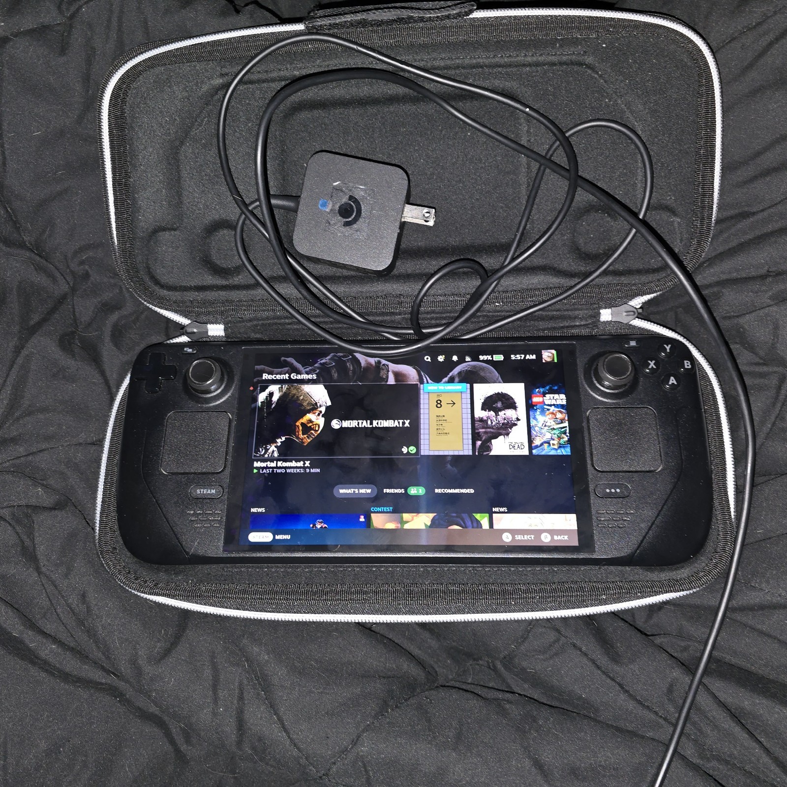 1 TB Steam Deck OLED Handheld Console Black Touchscreen w/ Case & Charger
