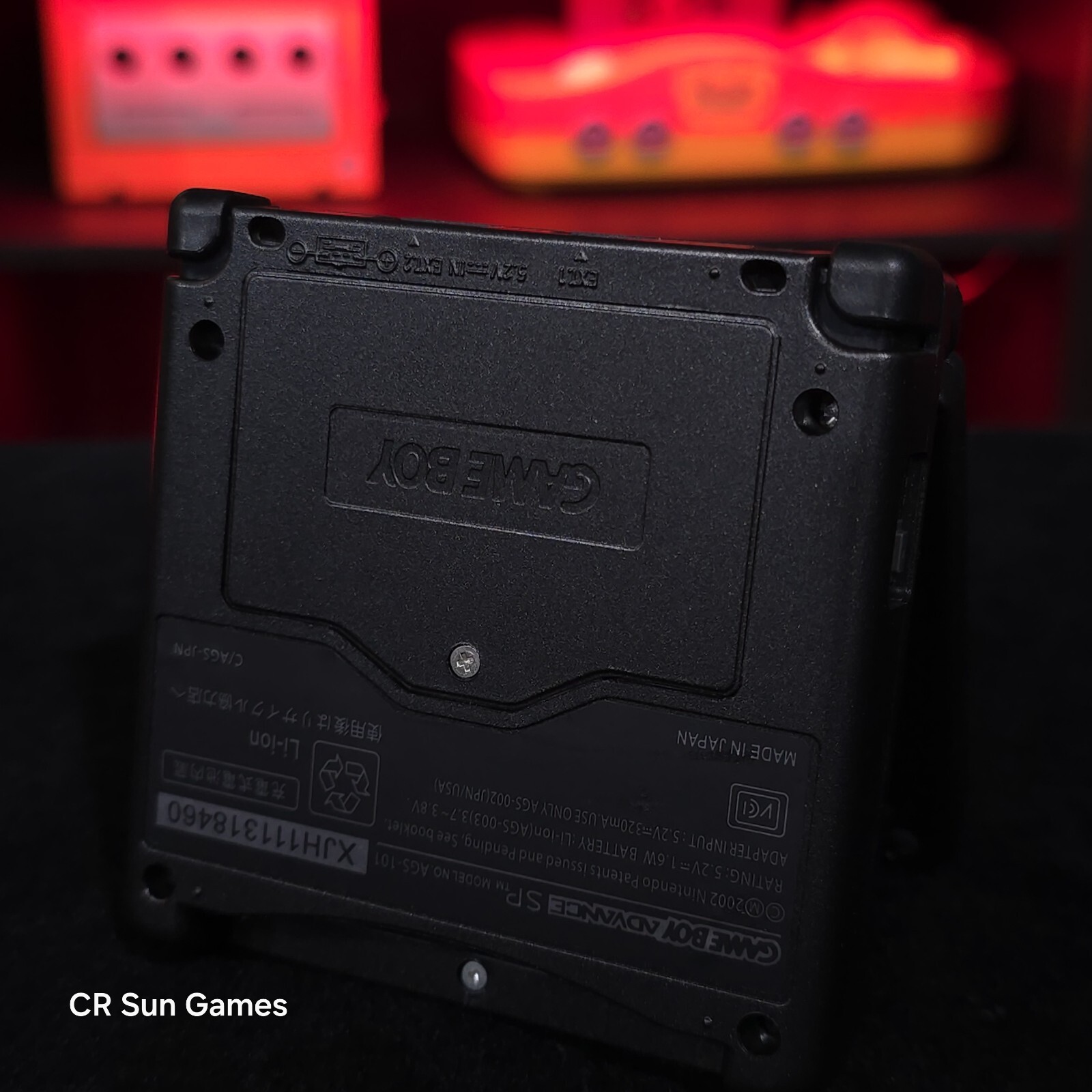 Black On Black Nintendo Game Boy Advance SP GBA SP IPS MOD Adjustable Brightness