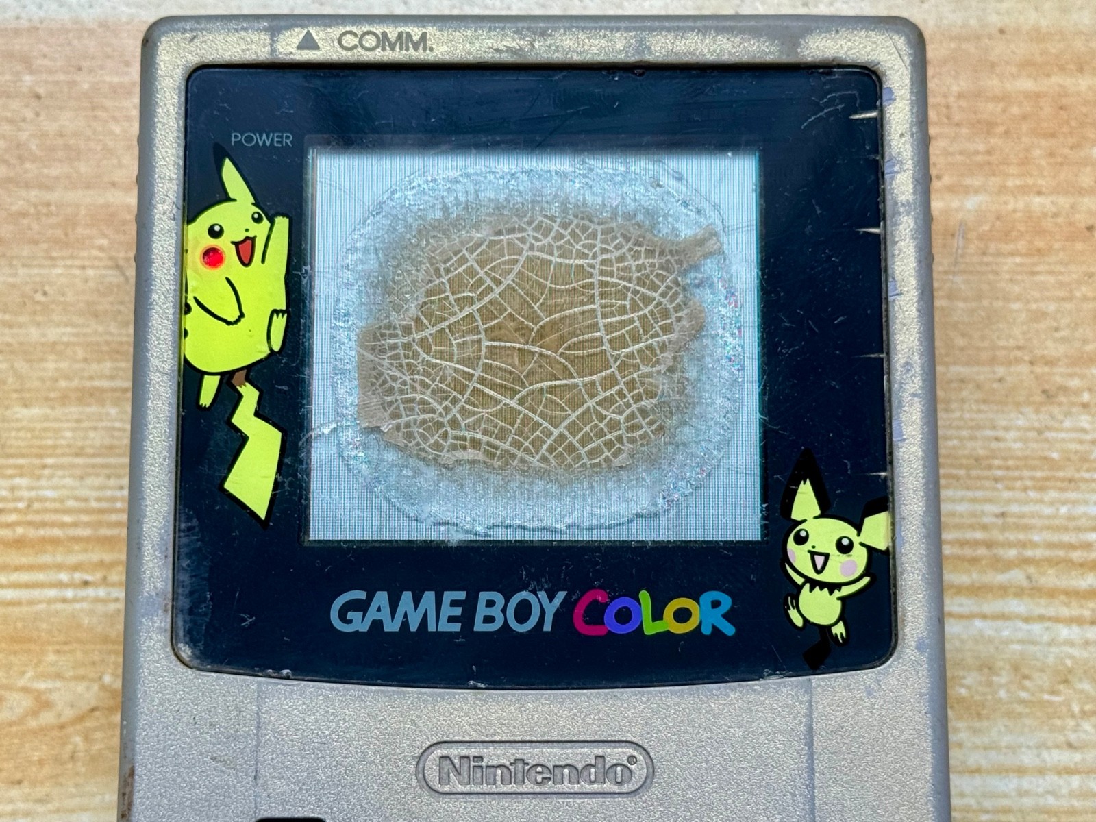 Nintendo Gameboy Color CGB-001 Pearl Gold Handheld System Console GBC