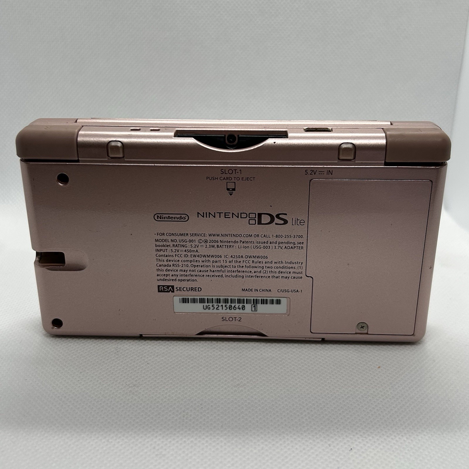 Nintendo DS Lite Video Game Console – Metallic Rose Pink – Tested Working