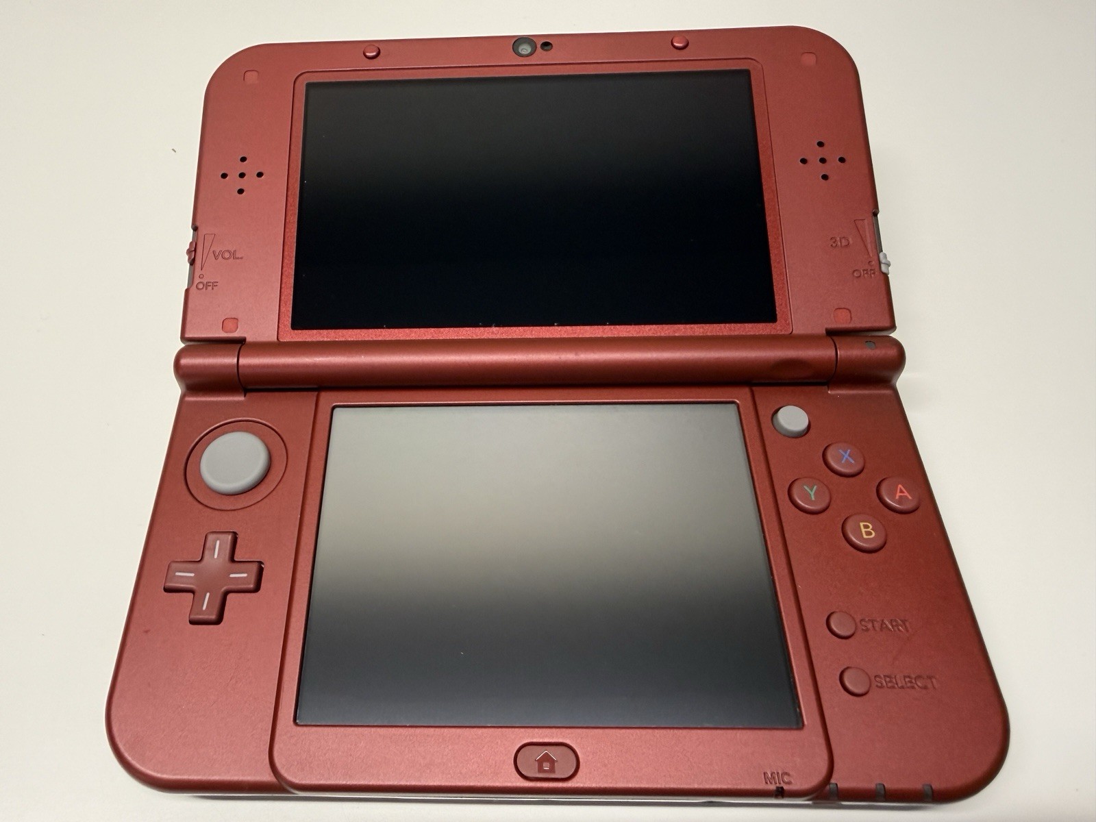 NICE! New Nintendo 3DS XL Red Console US Model – TOP IPS Tested W Charger Stylus