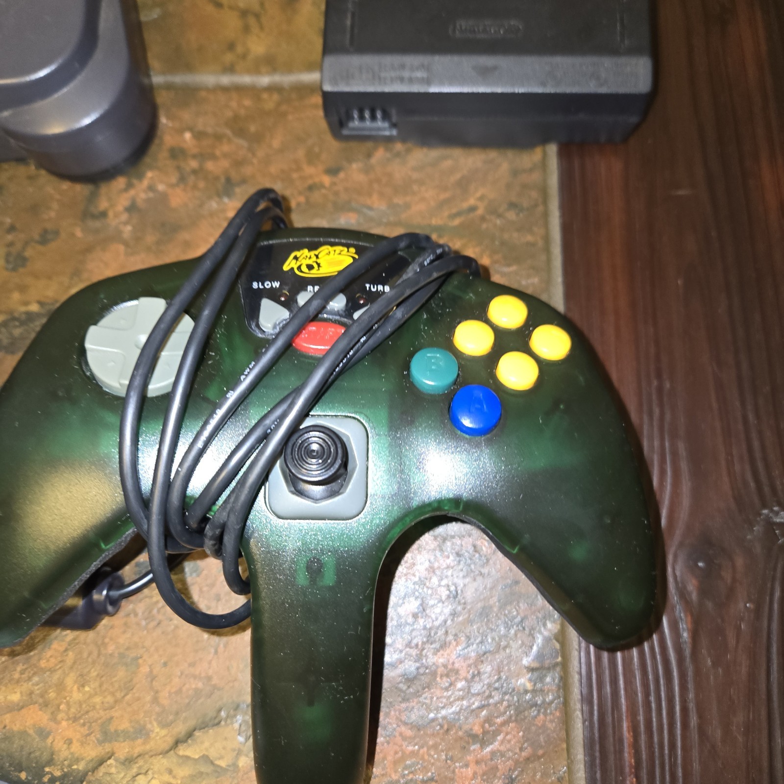 Nintendo 64 N64 Console With 3 Controllers Purple,Gray,Green + Wires Tested