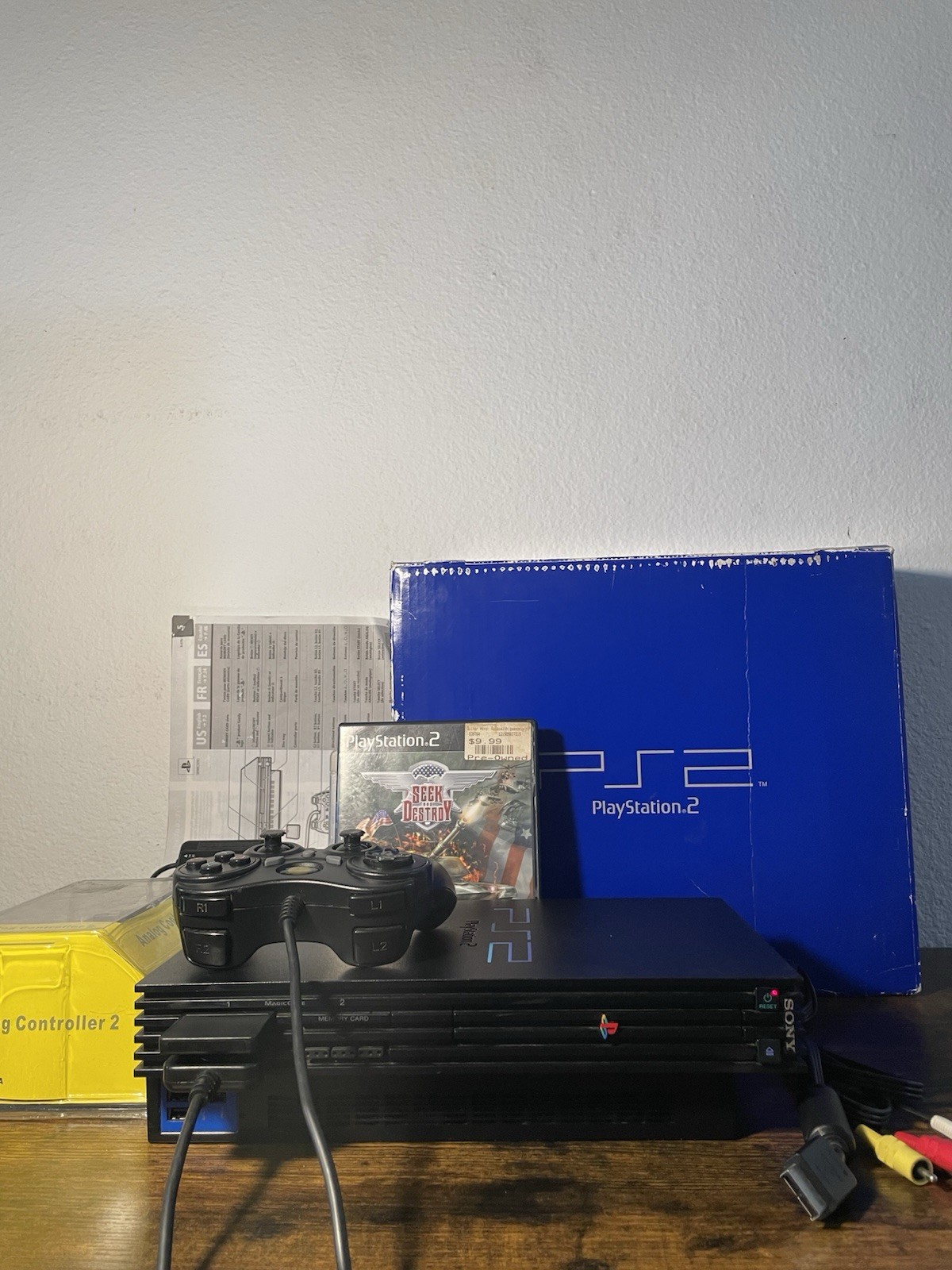 Sony PS2 Fat Console SCPH-39001 PlayStation Bundle 2 Controllers Box CIB TESTED