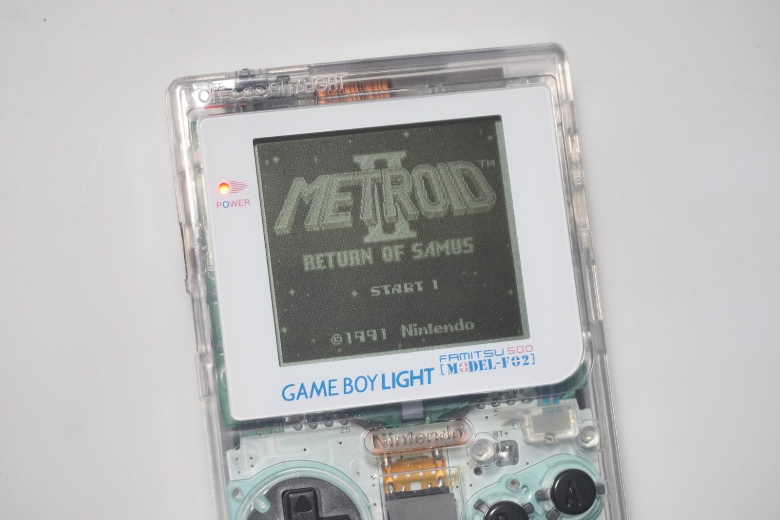 Game Boy Light Re-Shell Famitsu 500 clear console Japan GBL system US Seller