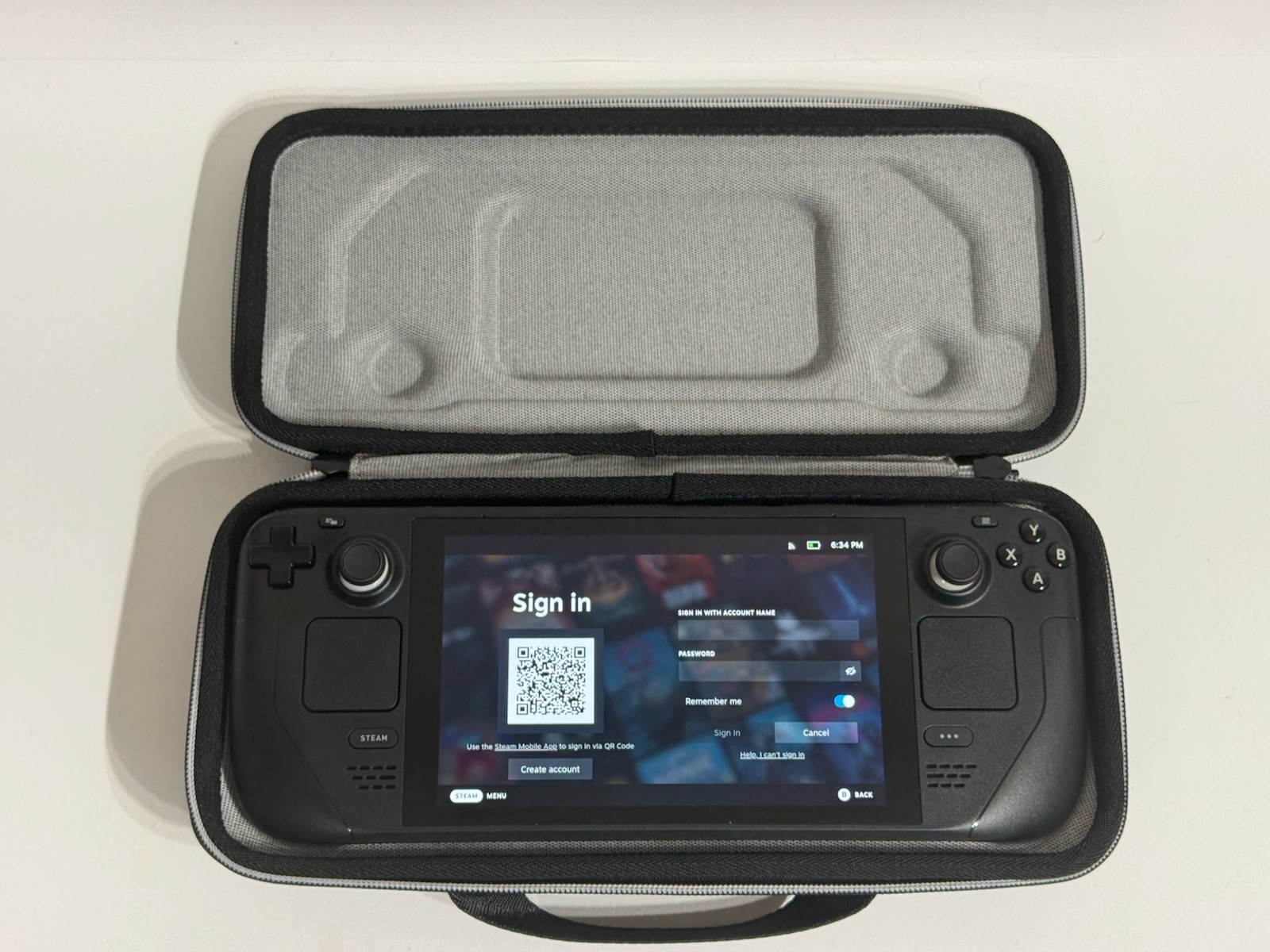 Valve Steam Deck LCD 256GB Handheld Console Black w/ Carrying Case
