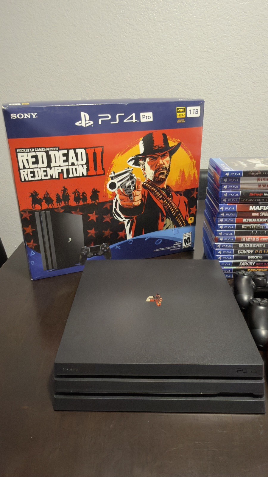 Sony PlayStation 4 Pro 2 TB SSD (Red Dead Redemption 2 Edition) Bundle 34 Games.