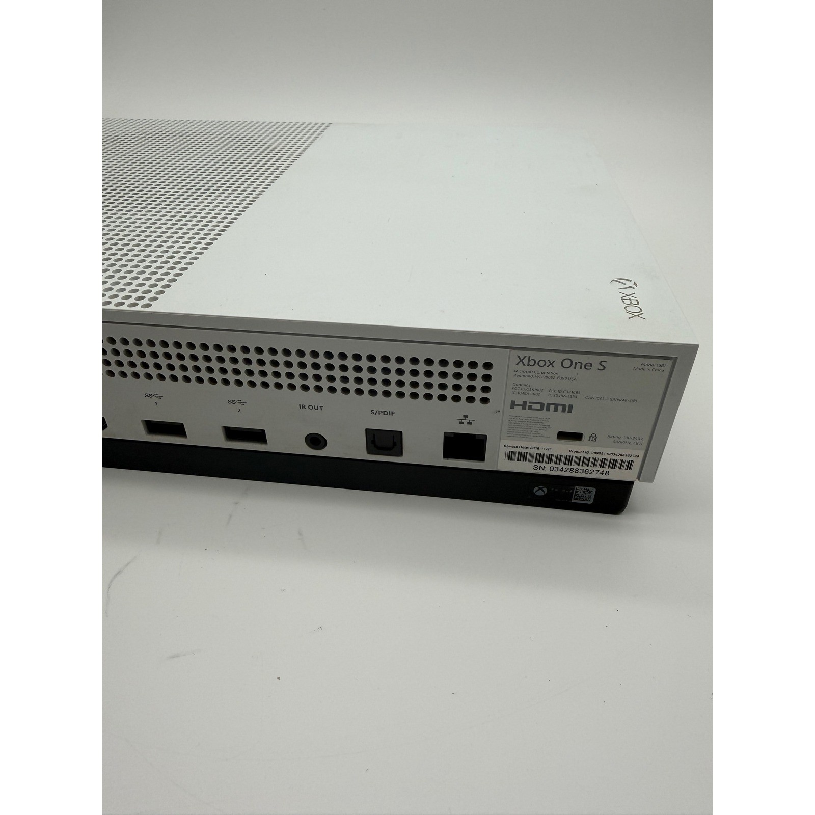 Microsoft Xbox One S Console Model 1681 with Kinect Sensor Model 1595 TESTED