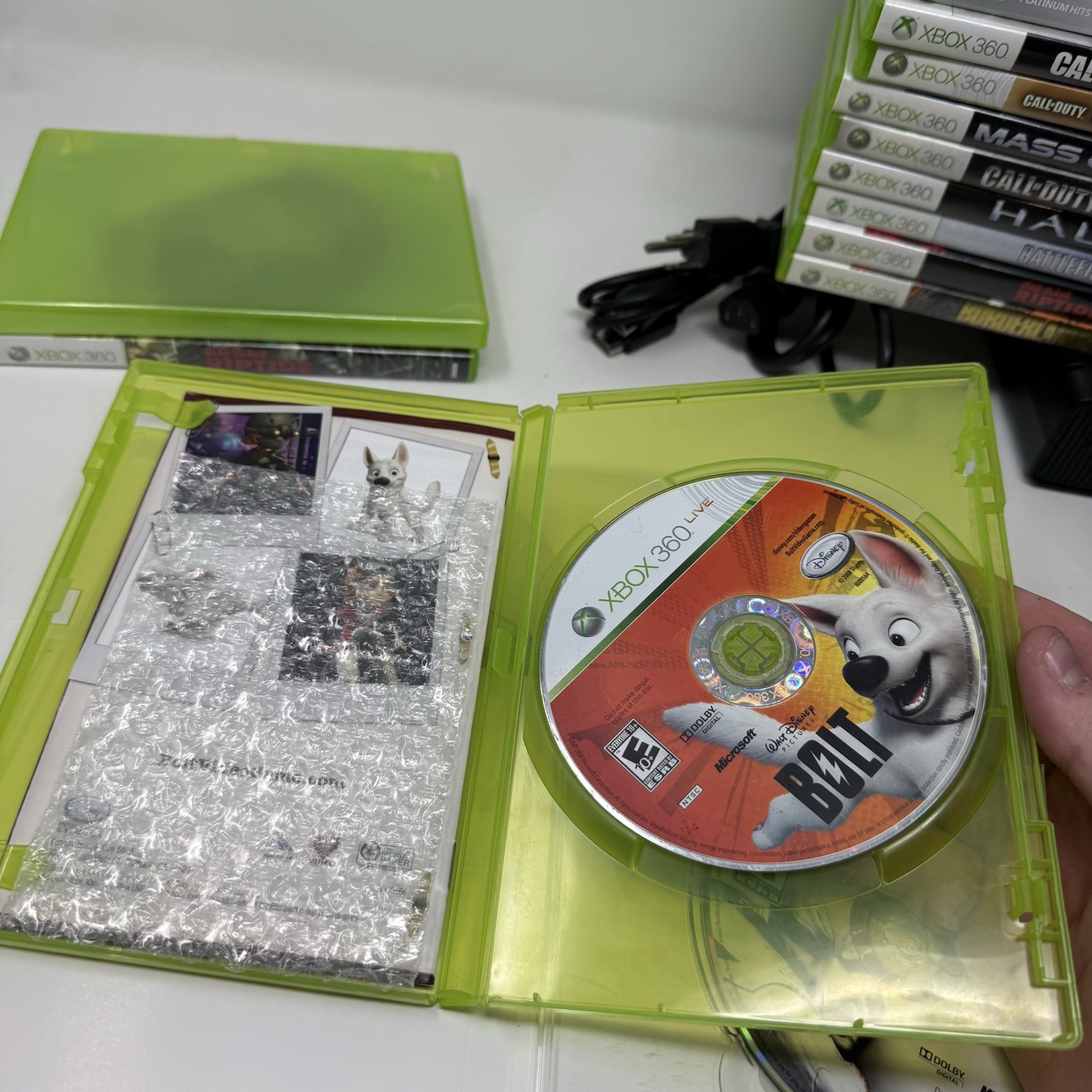 Xbox 360 S 320GB Console Bundle 15+ Games 2 OEM Controllers Tested Working