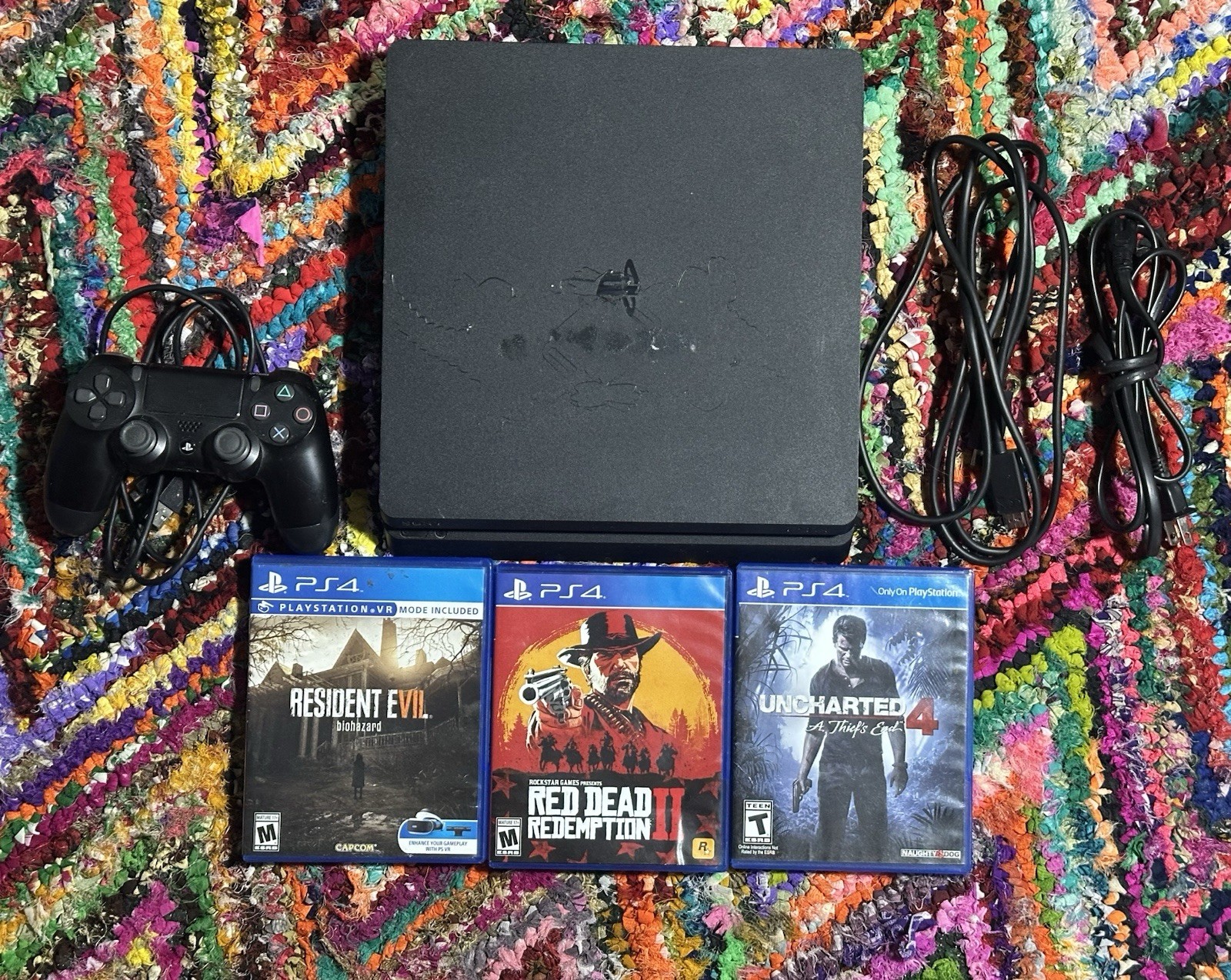 Sony PlayStation 4 Slim 1TB Gaming Bundle Console With 3 Games & 1 Controller