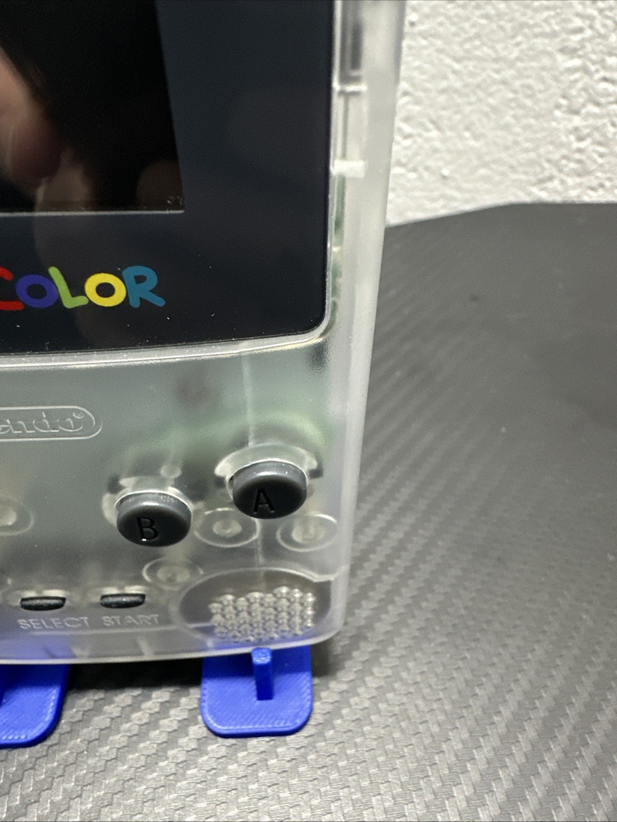 Nintendo Gameboy Color CGB-001 Transparent Clear Handheld System No Sound