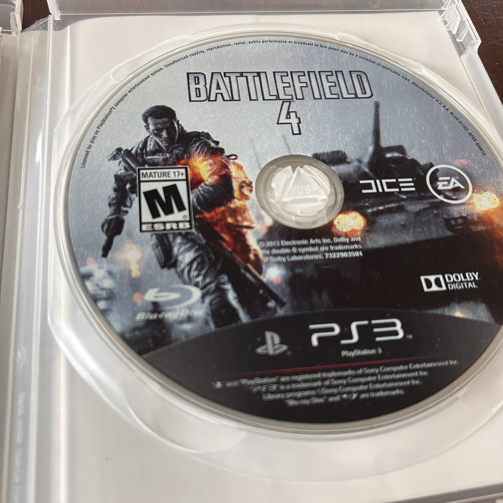PlayStation 3 Console Black (tested) with One Game (Battlefield 4)