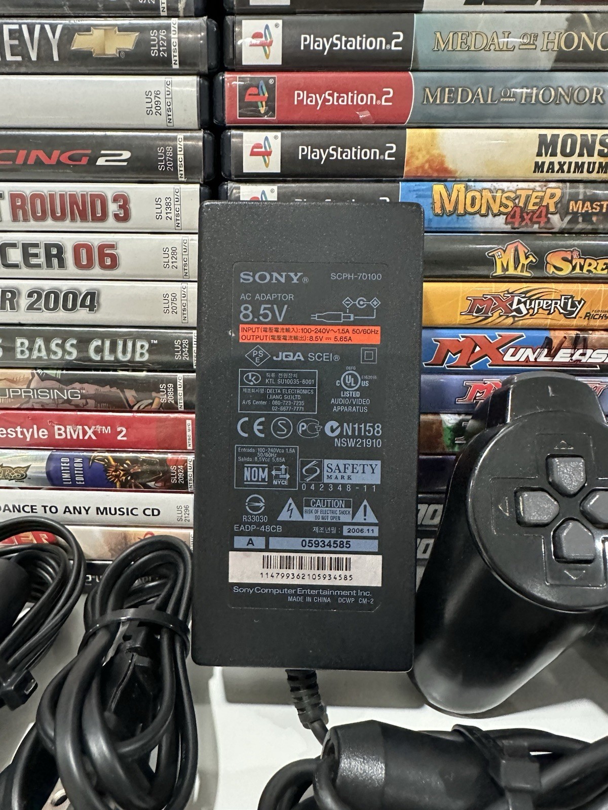 OEM Sony PlayStation 2 PS2 Bundle Controller Cables Memory Card Genuine Official