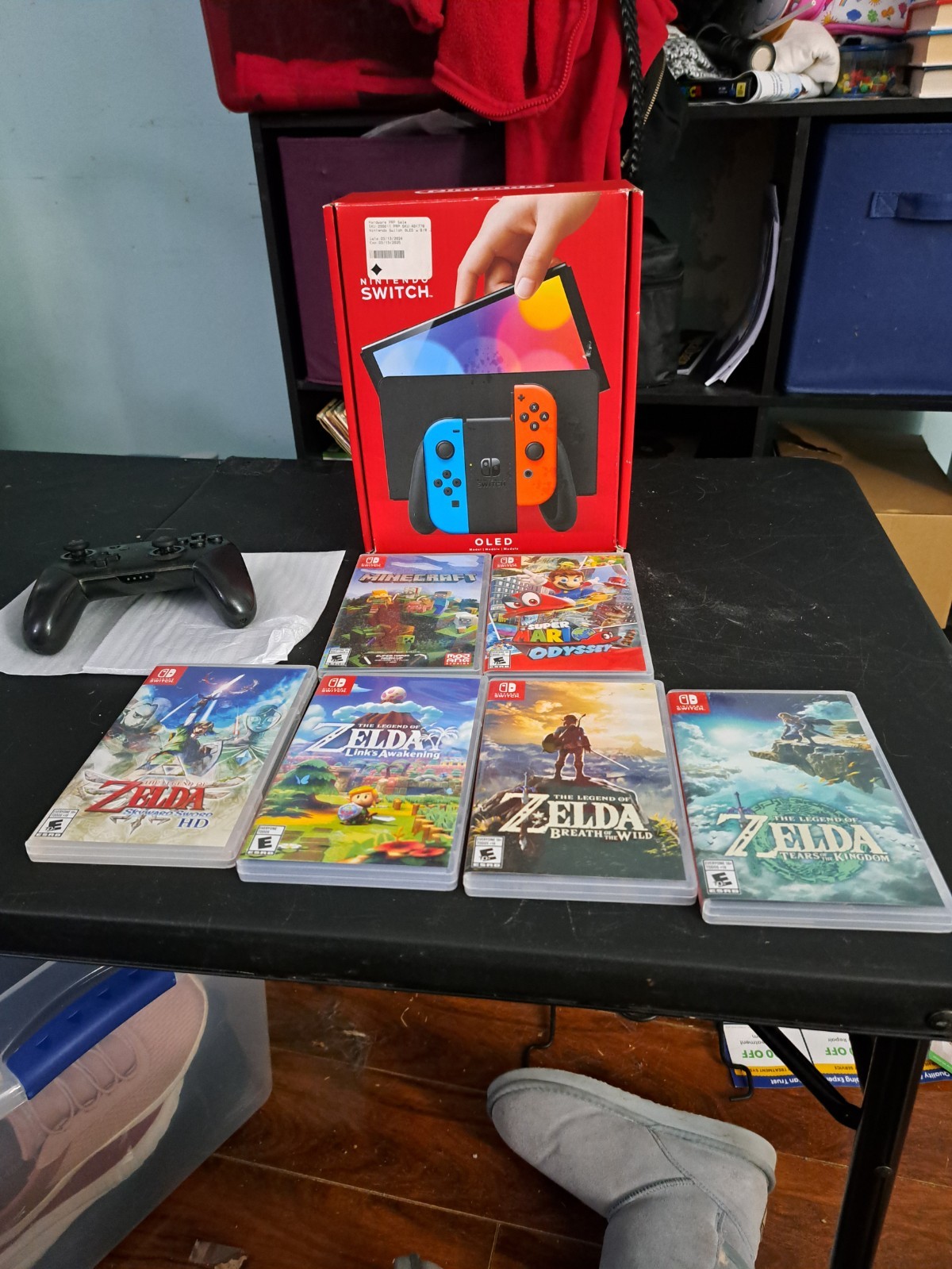 Nintendo Switch OLED Model HEG-001 Handheld Console – 64GB – Black/Neon Red/Neon