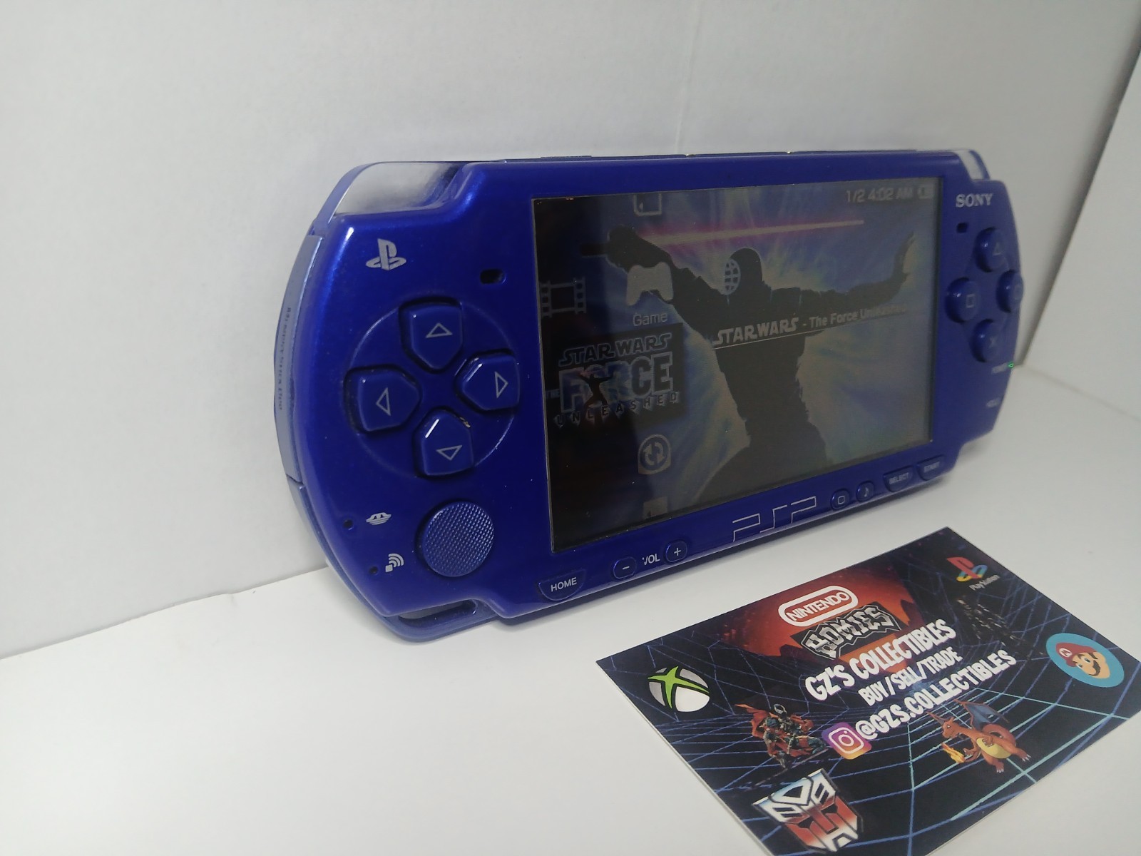 ✅ SONY PSP 1001 USA 💙 BLUE HANDHELD CONSOLE TESTED WORKING