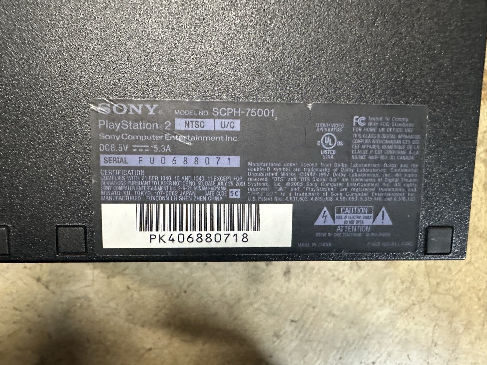 Sony PlayStation 2 Slim Console PS2 SCPH-75001 Bundle Eye Toy Camera Games