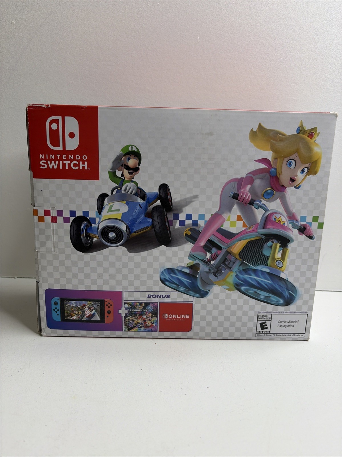 Nintendo Switch Console Neon Blue & Red Joy-Con + Mario Kart 8 Deluxe New