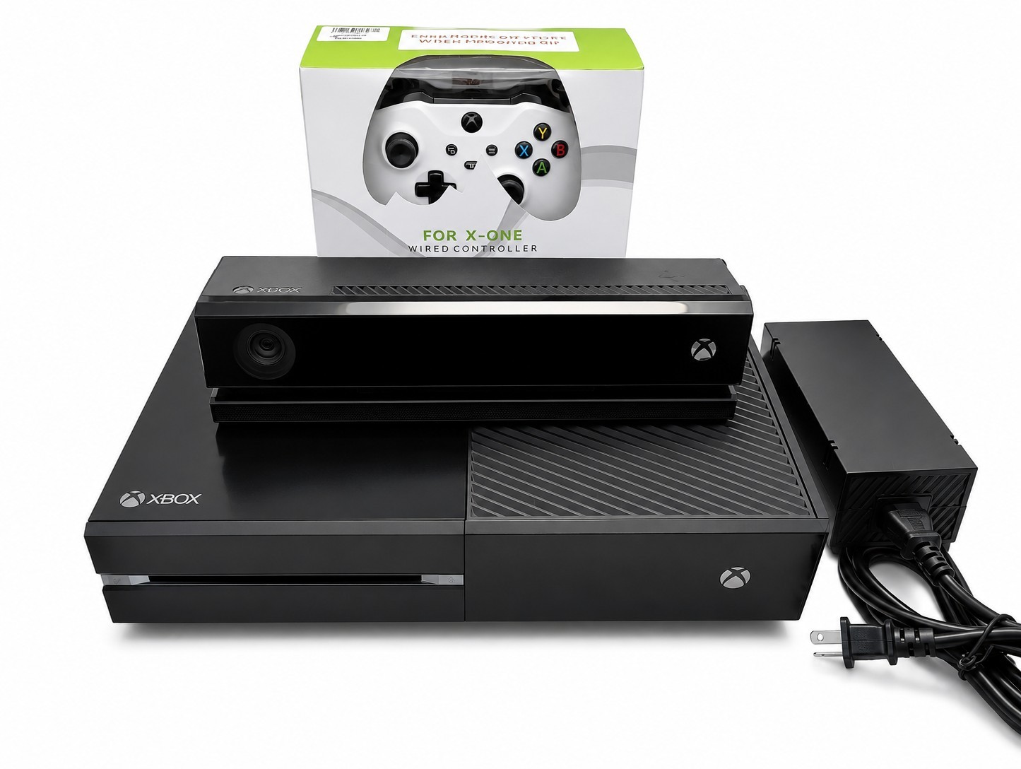 Microsoft Xbox One w Kinect New Controller & Power Supply 500GB Black Console