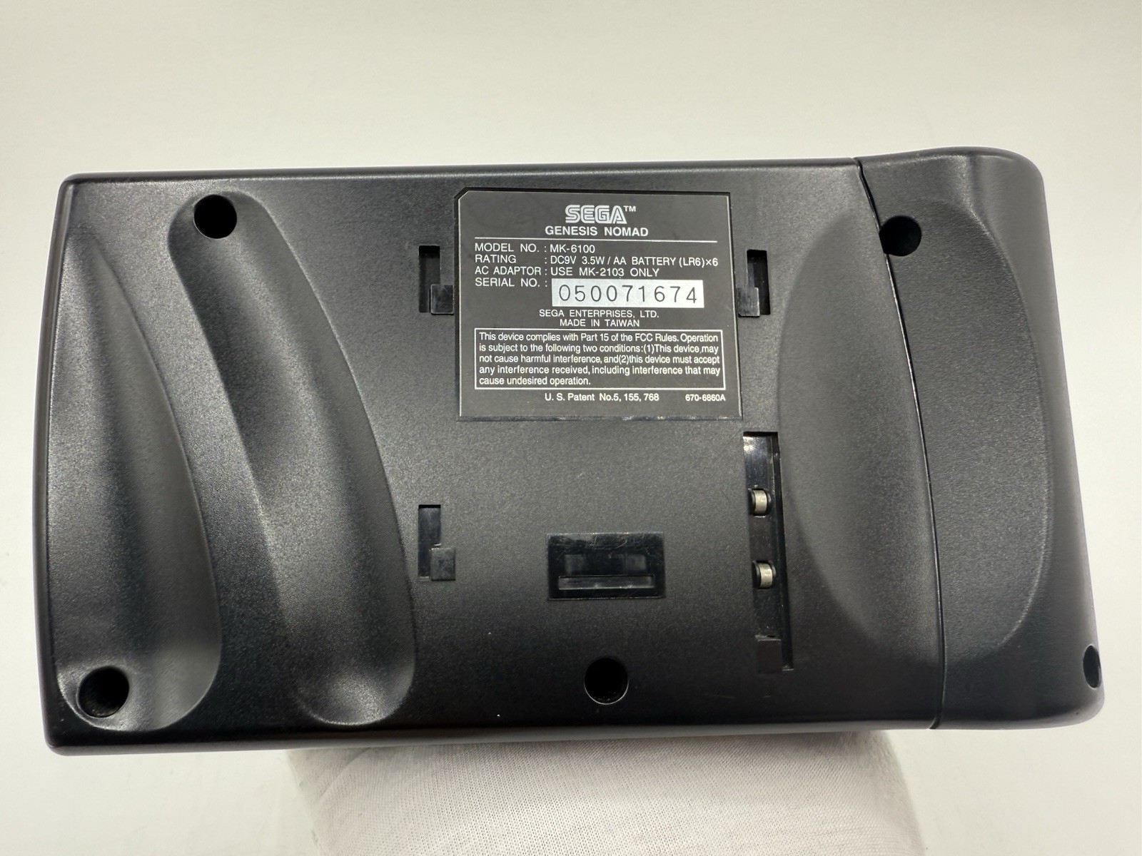Sega Genesis Nomad MK-6100 Console SOLD AS IS FOR PARTS/REPAIR CLEAN NEEDS WORK