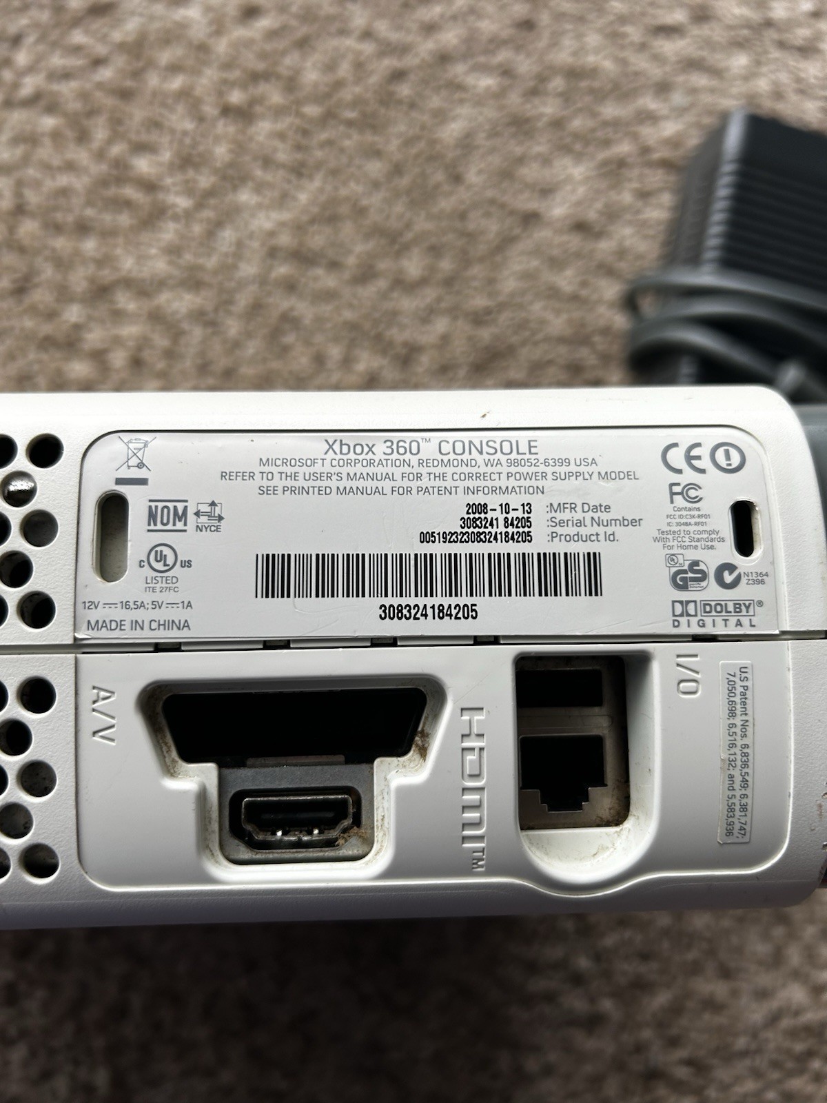 Microsoft Xbox 360 Pro 20GB Home Console – B4J00107