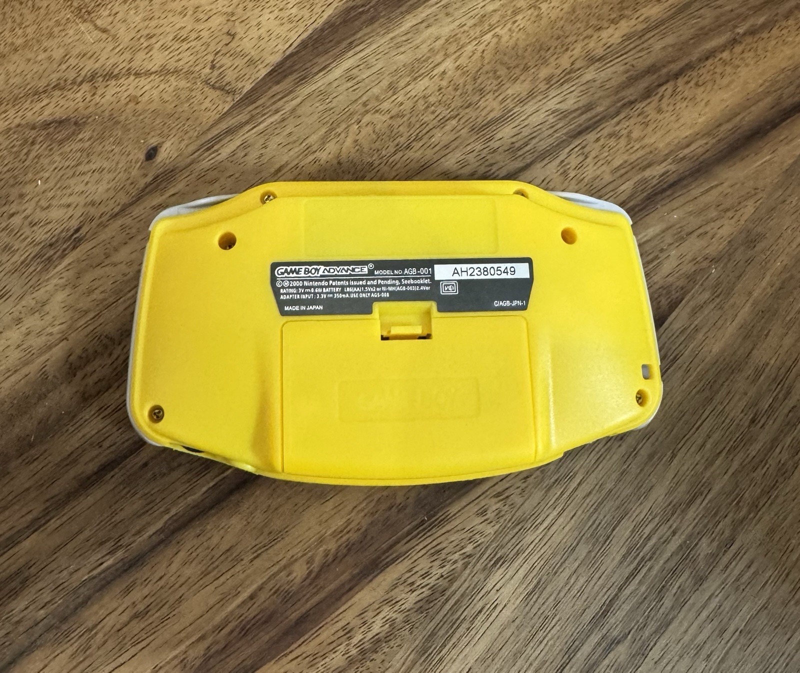 Nintendo Game Boy Advance System Custom Yellow Pokemon-New Shell-AGB 001-Tested