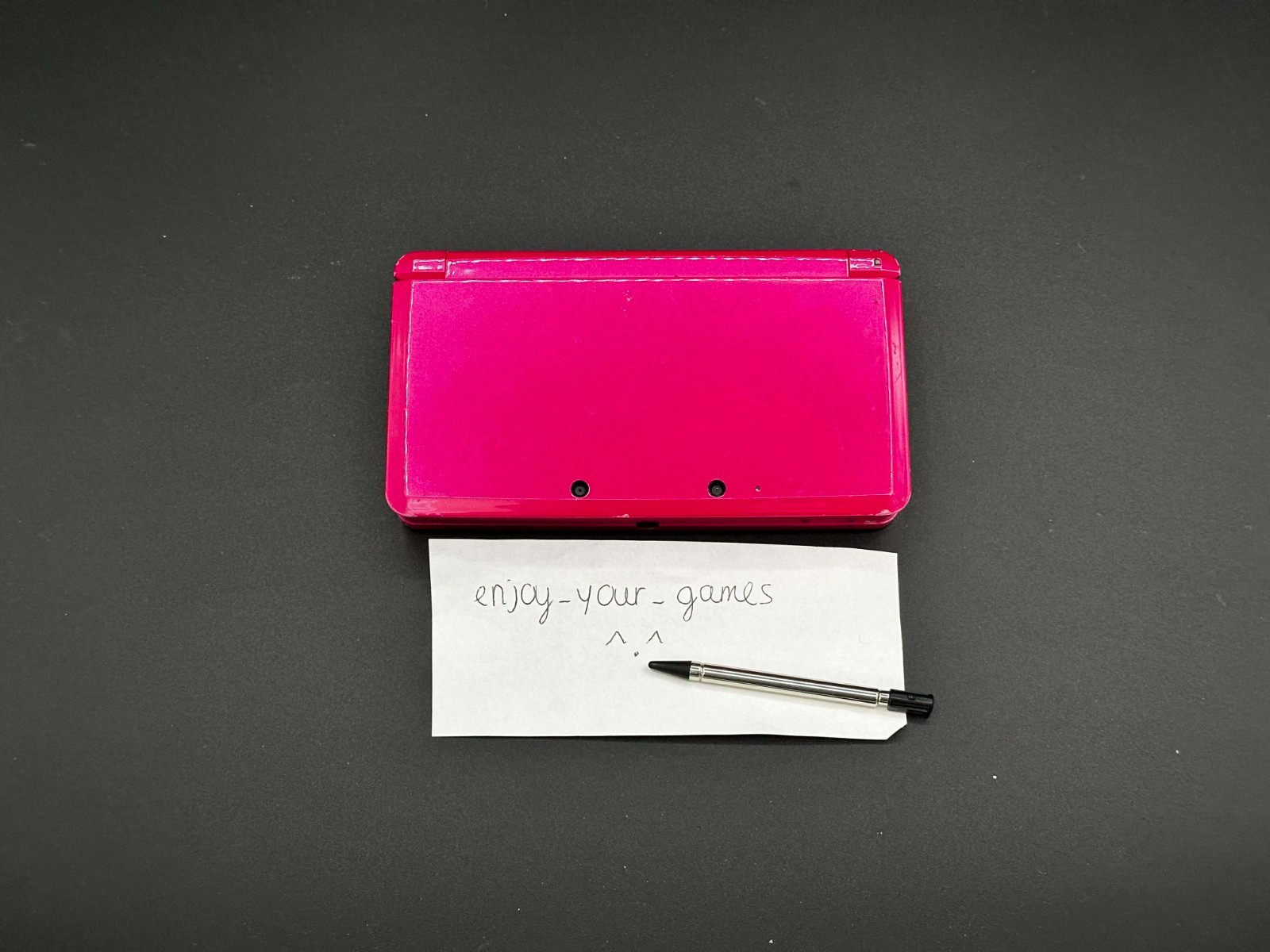 Nintendo 3DS Gloss Pink | English | Charger | Stylus | USA Seller-SHIP IN 1-DAY