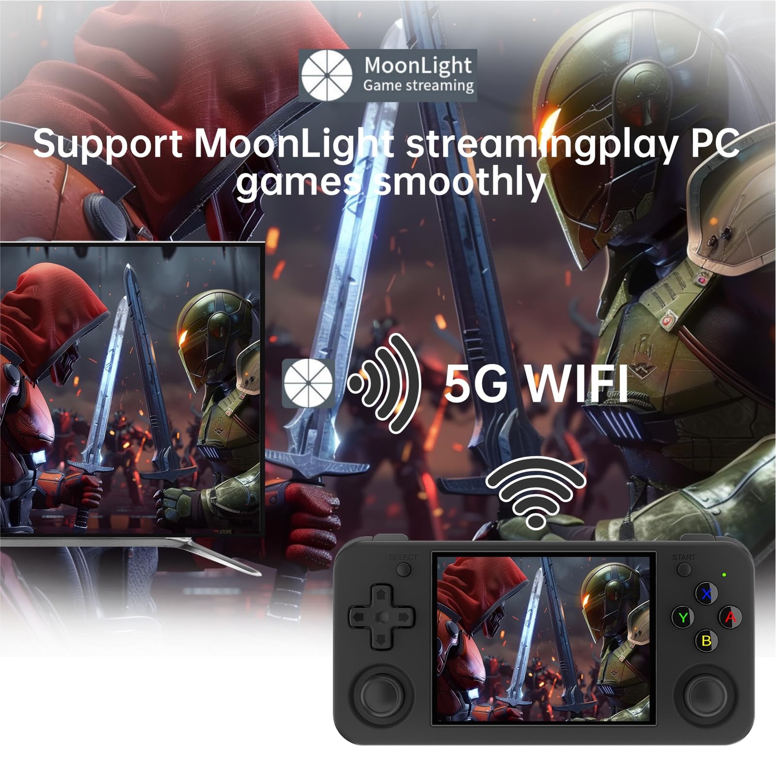 Caiteam RG35XX H, Retro Handheld Gaming Console, Support HDMI TV Out, 5G WiFi…