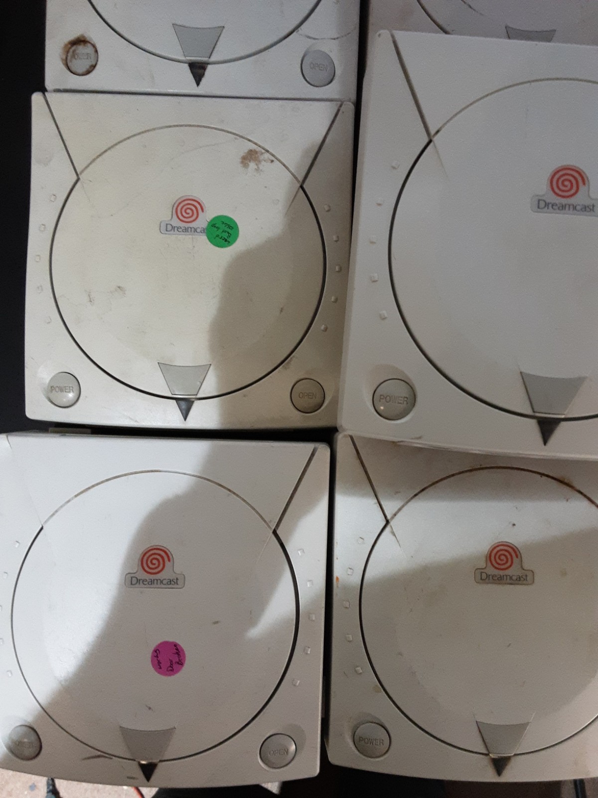 Lot Of 10 Broken Sega Dreamcast Consoles Various Issues