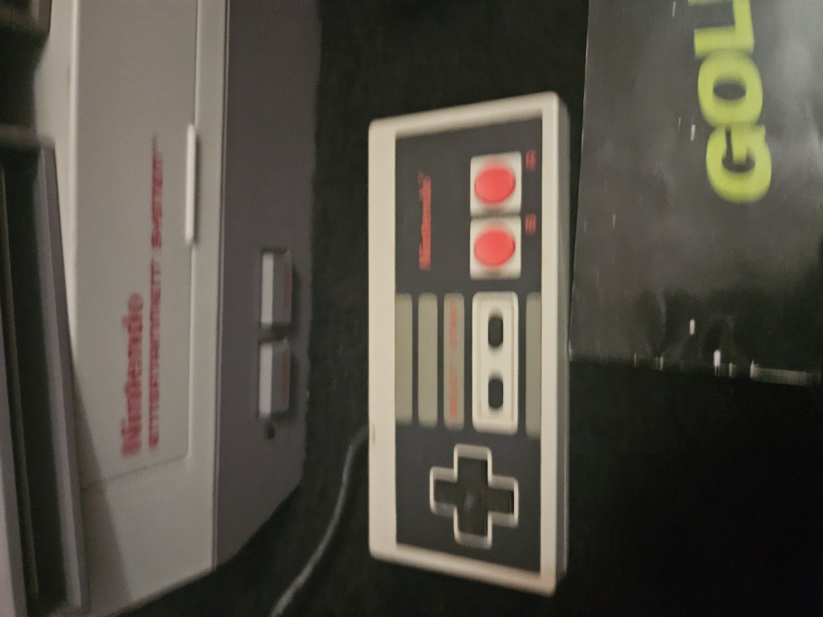 Vintage Nintendo NES Console 2 Controllers Golf Jeopardy TESTED Clean No Yellow