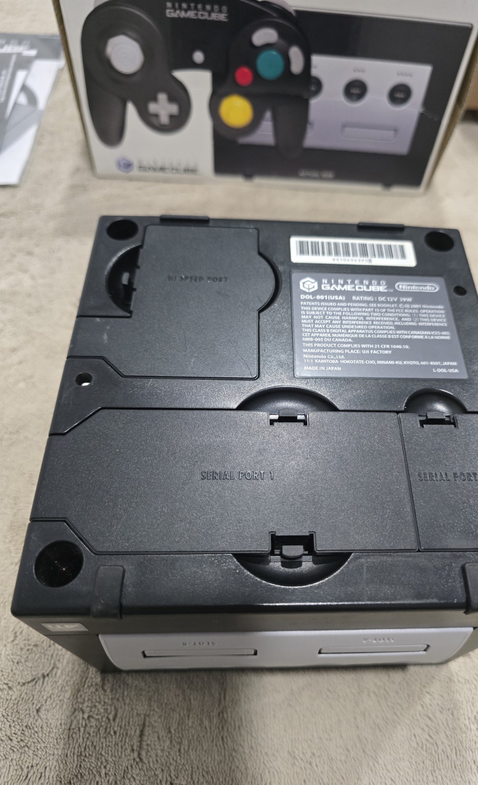 Nintendo Gamecube DOL-001 Black in a Box, Tested & Working, Included 7 Games