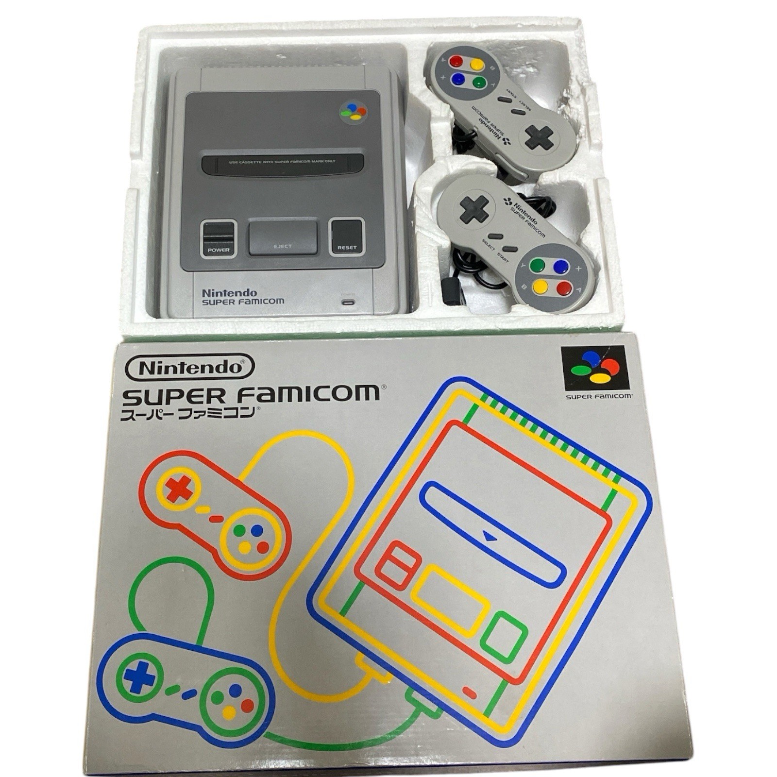 Super Famicom SHVC-001 Non 1Chip Retro Console With Box Excellent Condition