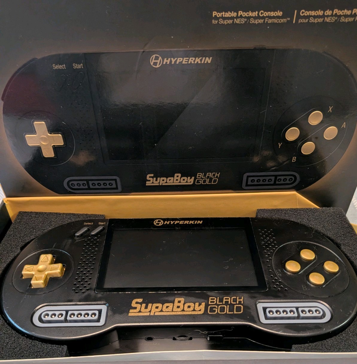 Hyperkin SupaBoy Portable Pocket BlackGold Console Discontinued Color