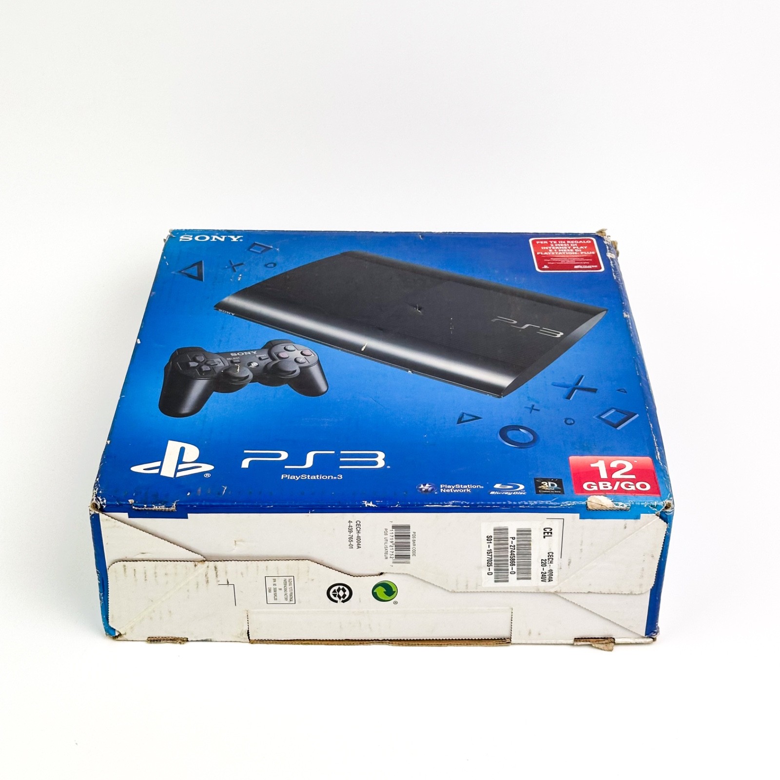PS3 Super Slim 12GB Console + Original Controller Complete Boxed Box