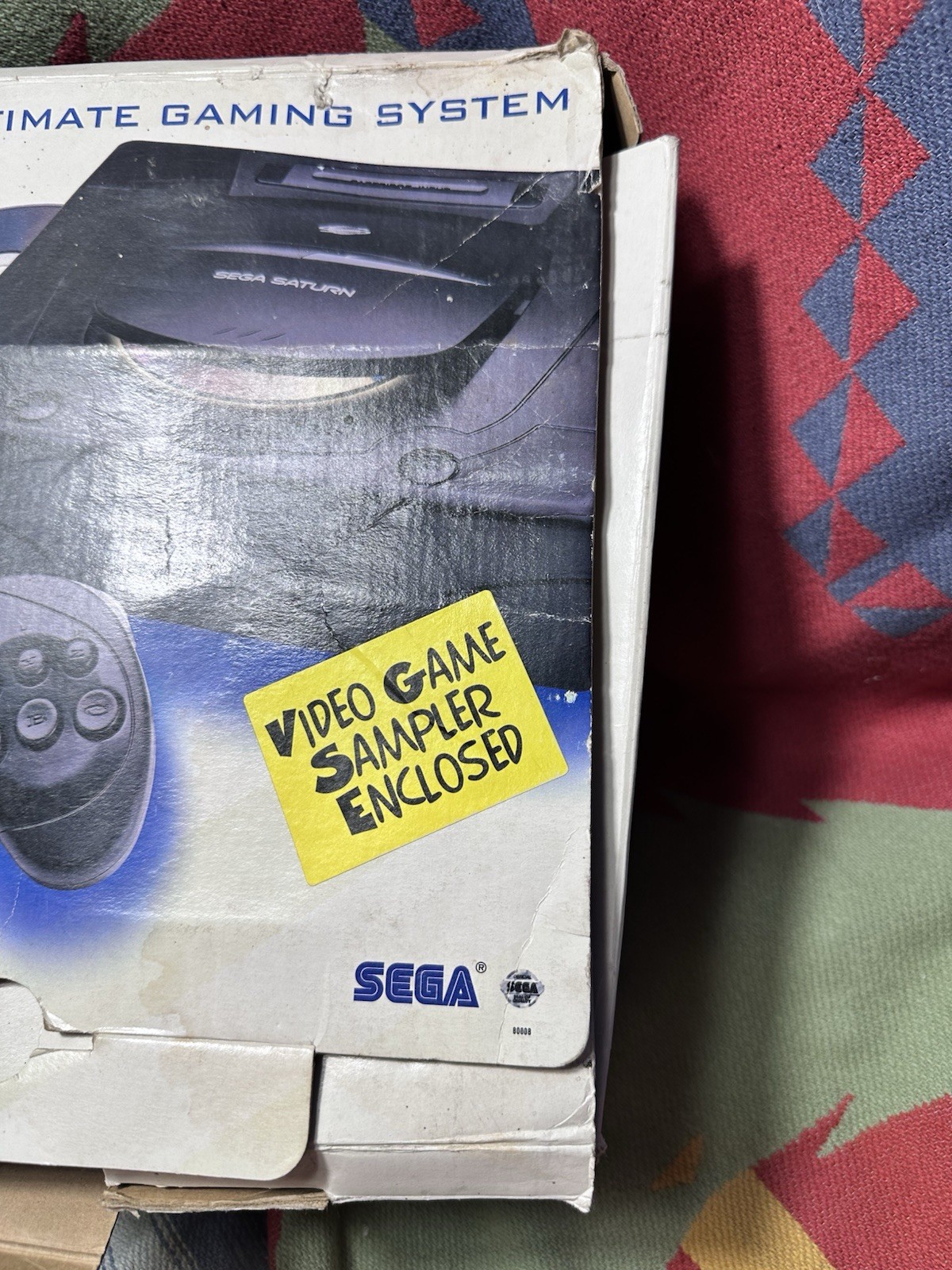 Sega Saturn Console In Original Box Working 3 Games Sampler CIB 2 Controller’s