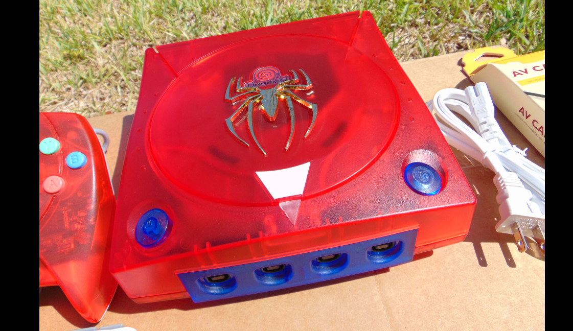 💙 SEGA Dreamcast HKT-3020 Home Console 💥 SEE THRU RED 💥 Custom🌟 glows ✨