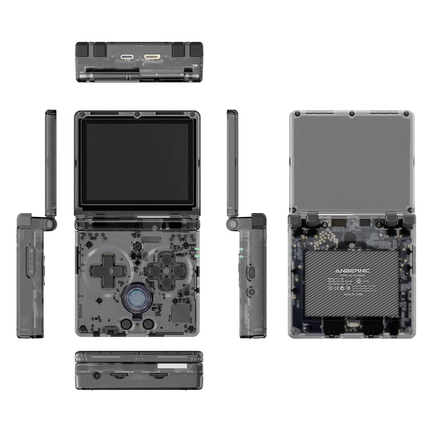 Flip Handheld Console ANBERNIC RG35XXSP, 3.5″ IPS HDMI WiFi Bluetooth Linux Gift