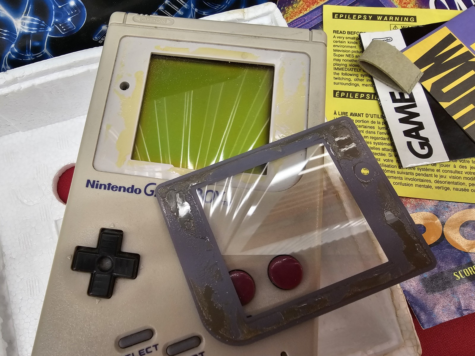 Original Nintendo Game Boy Console DMG-01 w/Box Console Manual Reg Card No Game