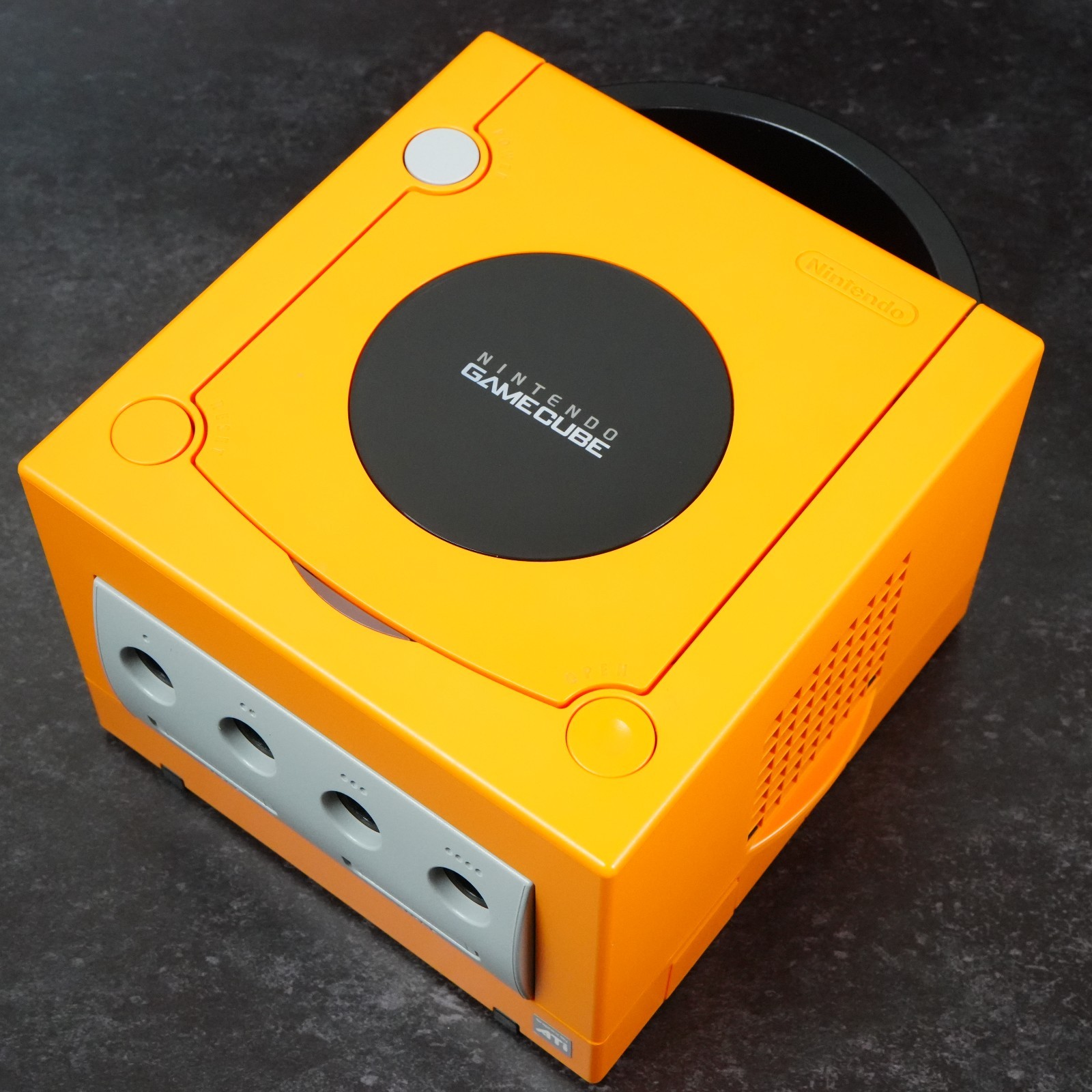 Nintendo GameCube Orange Console NTSC U-C/J Region Switch LED MOD From JAPAN