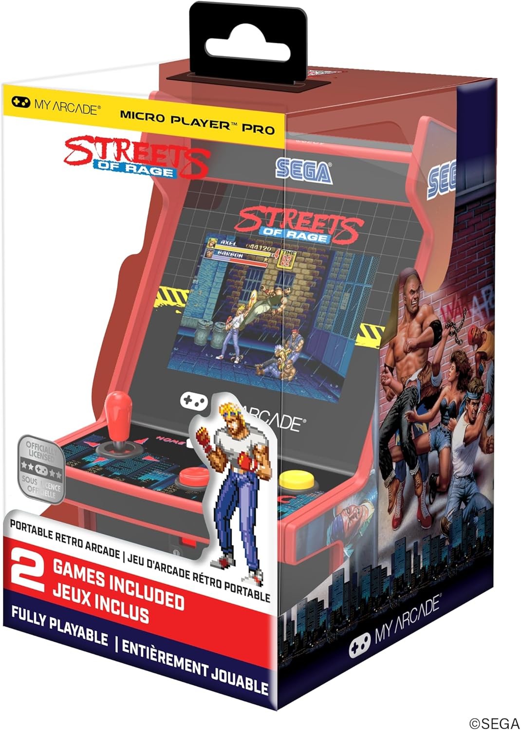 My Arcade Sega Streets of Rage Micro Player 2in1 Video Game Portable Mini Arcade
