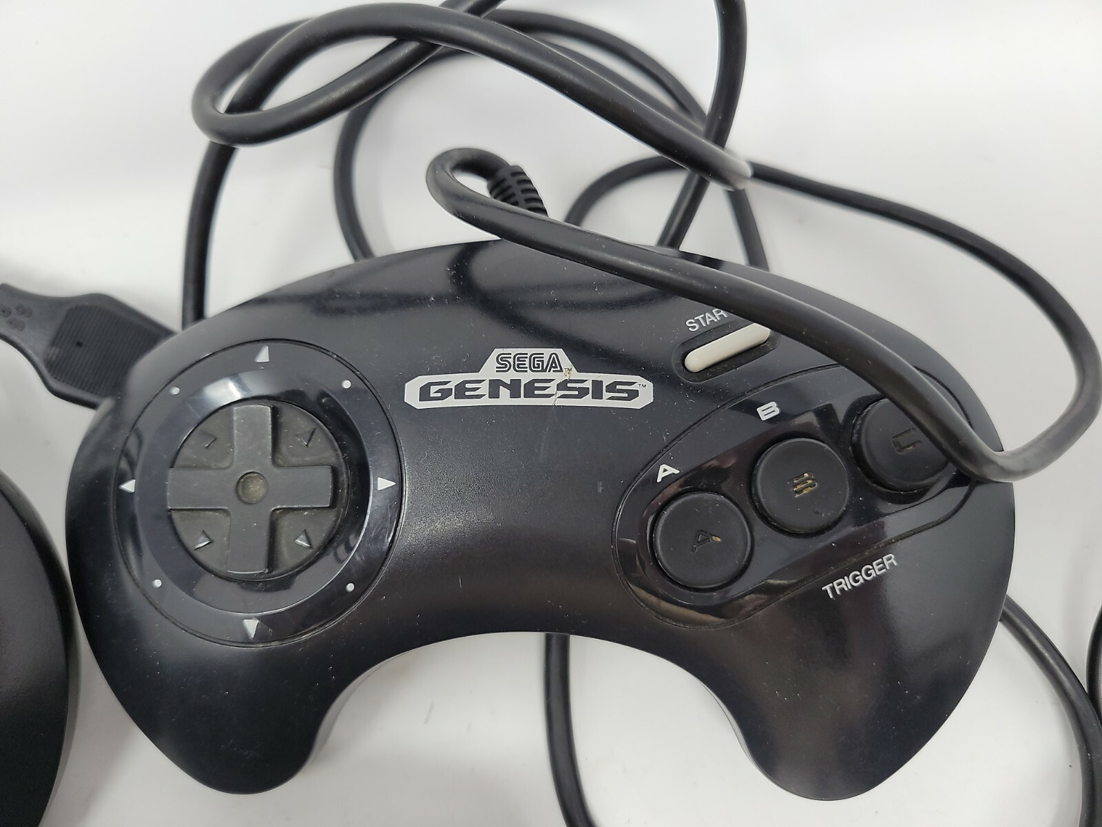 Sega Genesis 3 Lot: Black Console/ 2 Controllers/Frogger/Sonic 2 NOT Tested