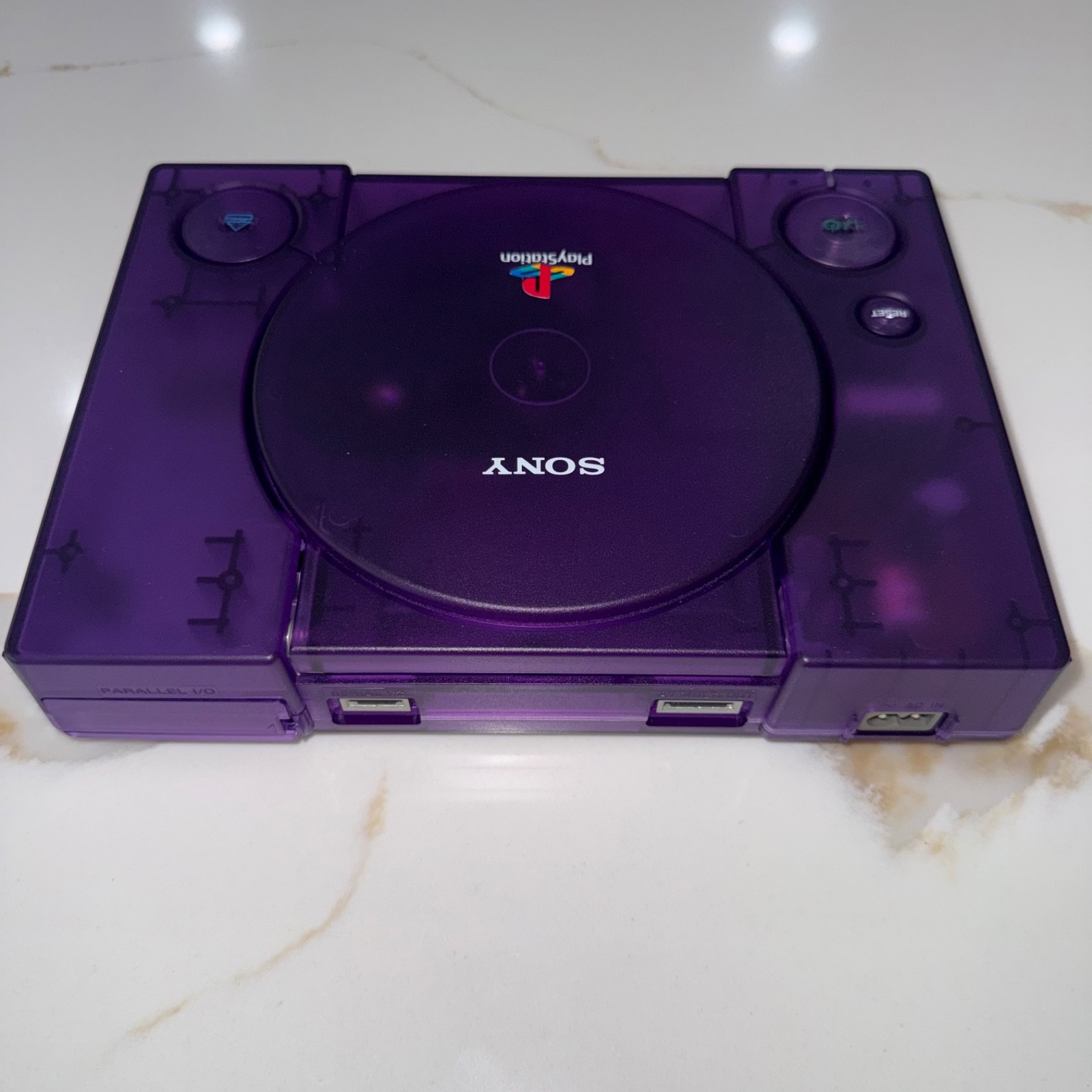Sony PlayStation 1 Console (SCPH-5501) Bundle – Translucent Clear Purple Shell