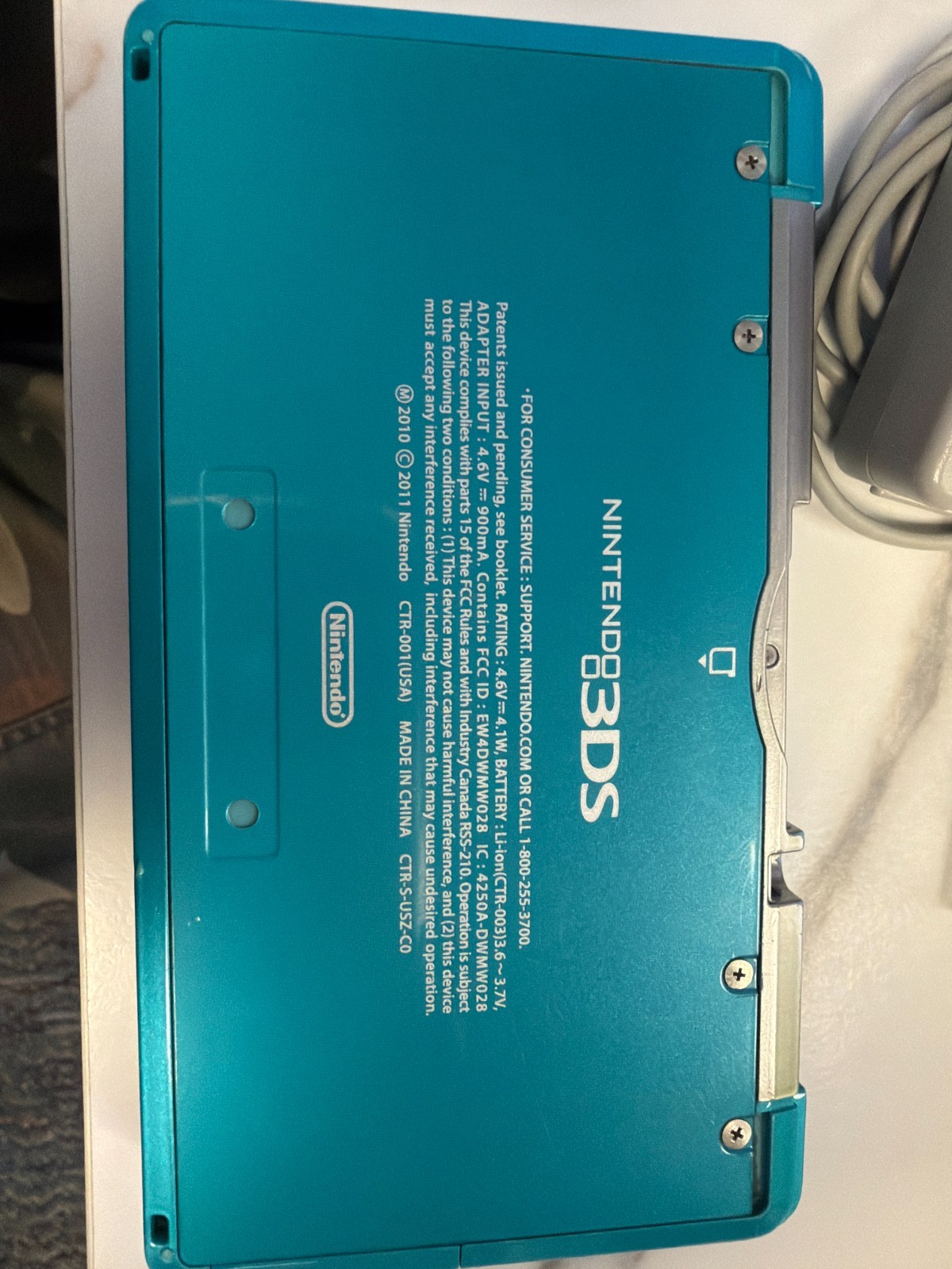 Nintendo 3DS Aqua Blue CTR-001 NTSC-U/C Used