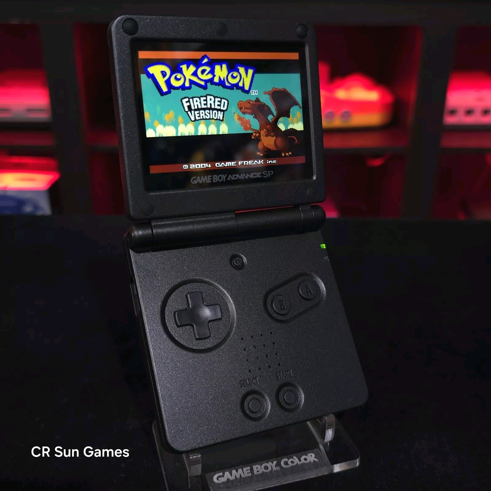 Black On Black Nintendo Game Boy Advance SP GBA SP IPS MOD Adjustable Brightness