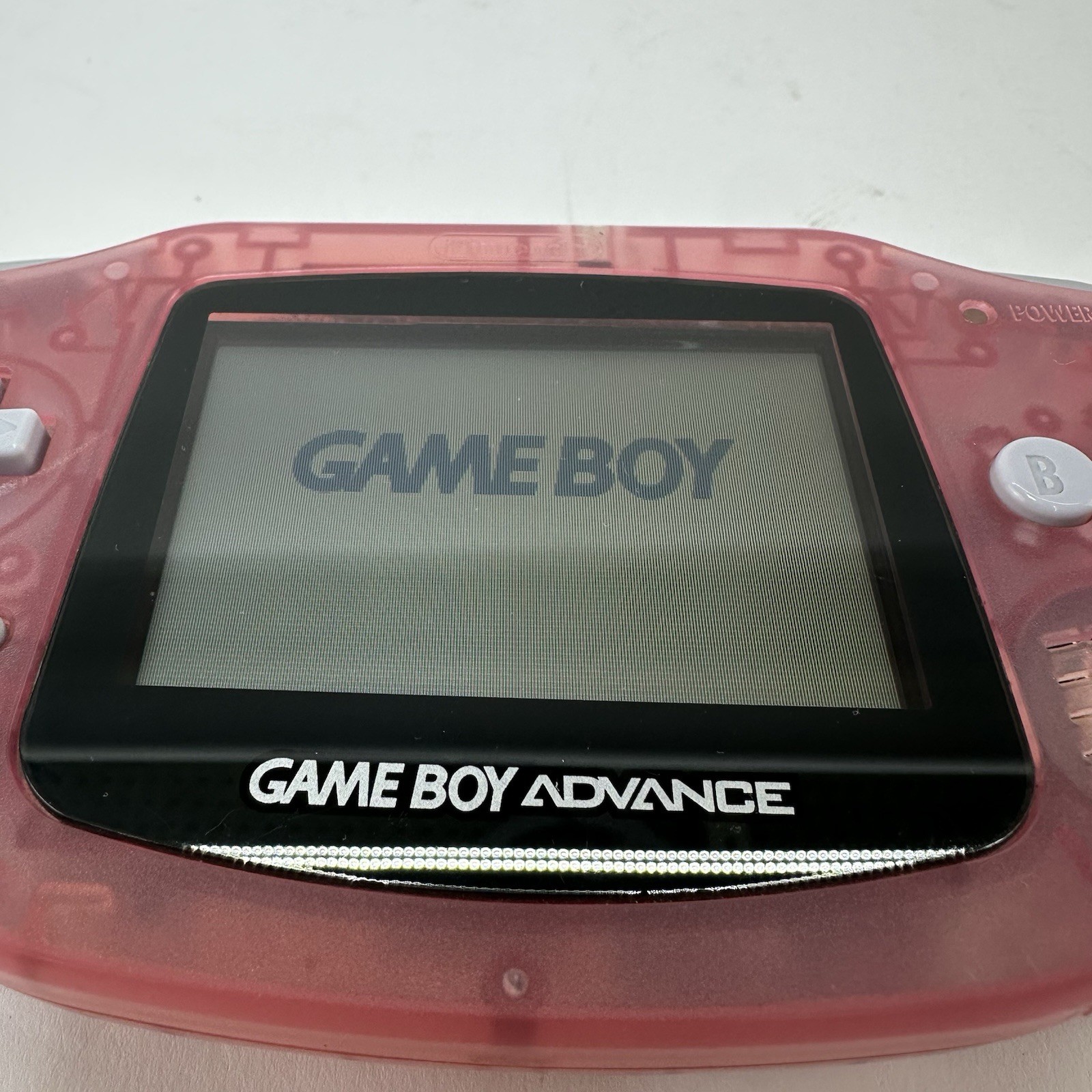 Nintendo Game Boy Advance AGB-001 Transparent Pink Console Bundle Tested Works