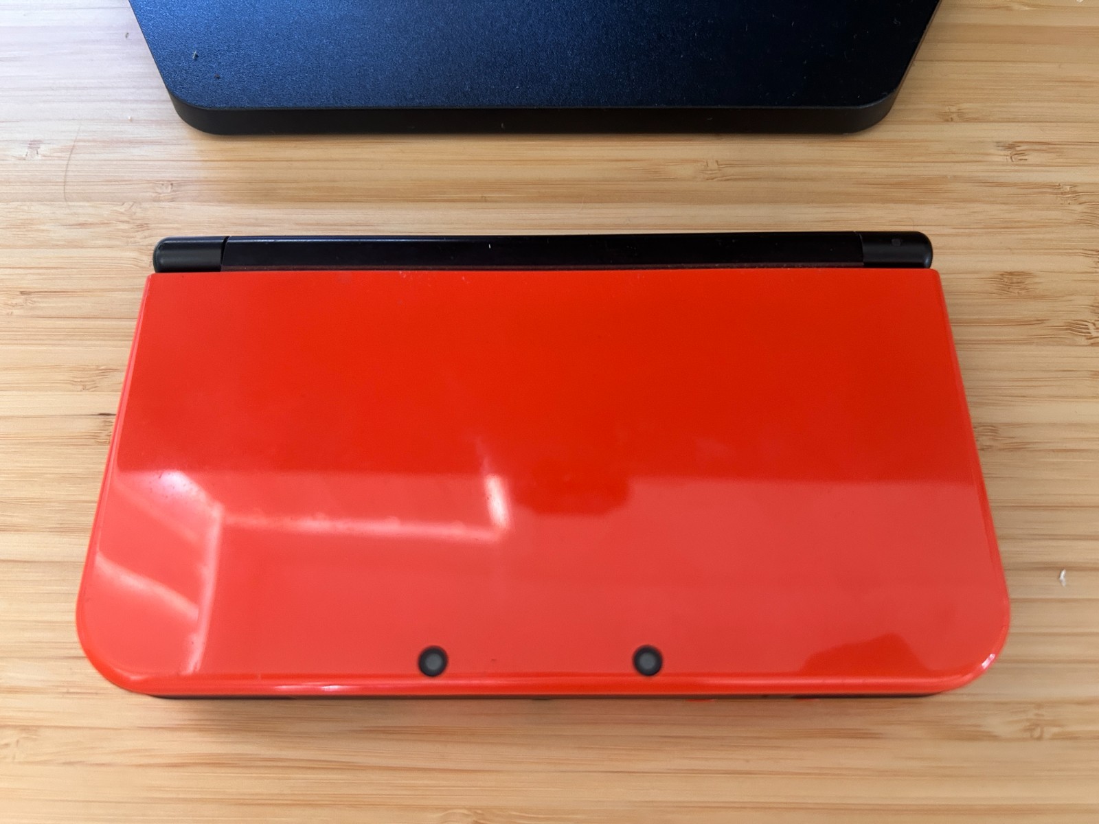 New Nintendo 3DS XL Console Orange Black, Working w Charger & Hard Shell